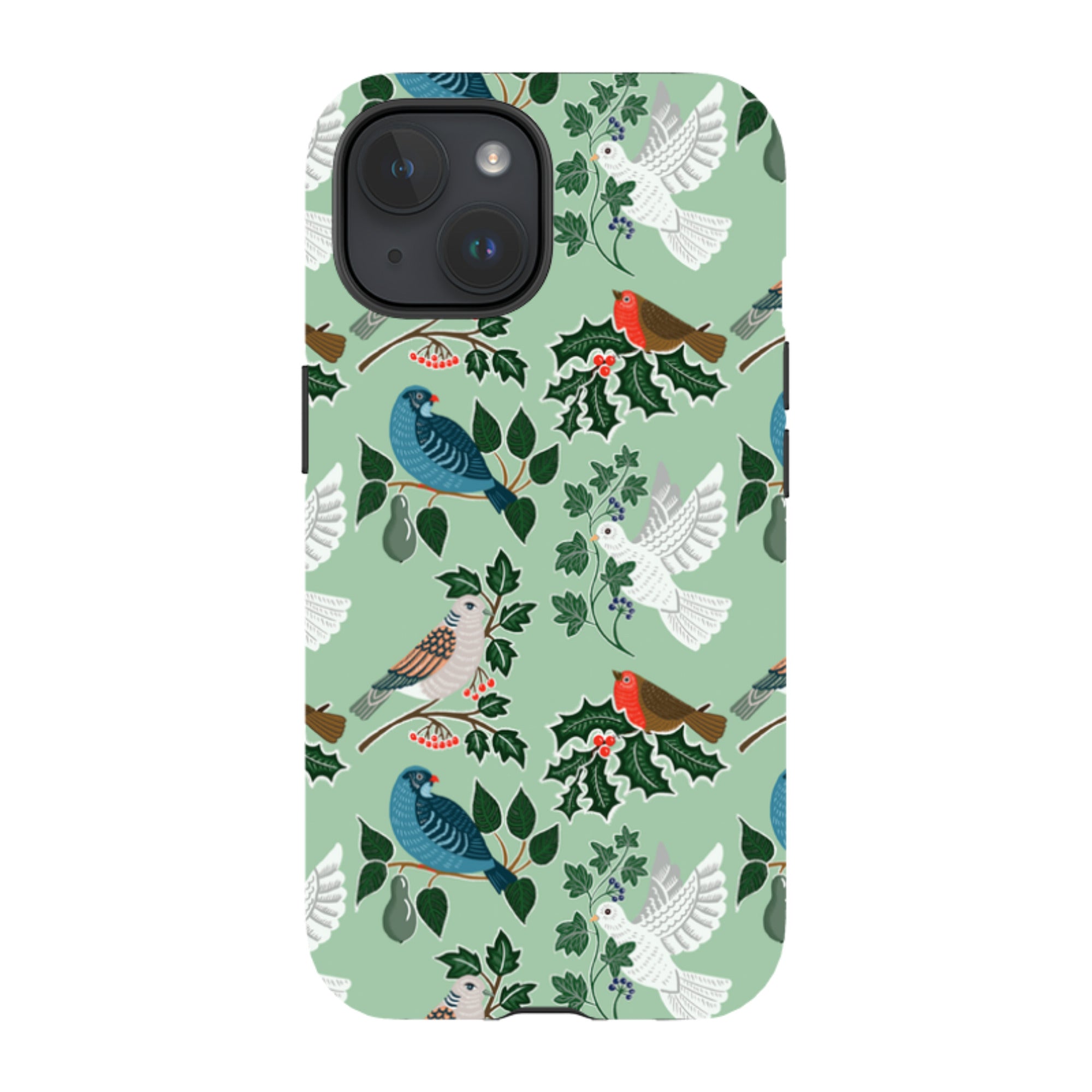 iPhone Tough Case - Winter Birds-1 By kate Heiss