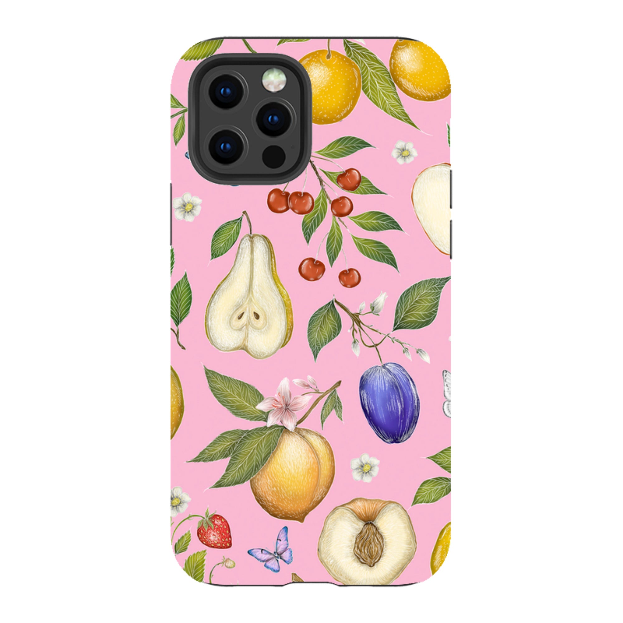 iPhone Tough Case - Pink Fruits By Catherine Rowe