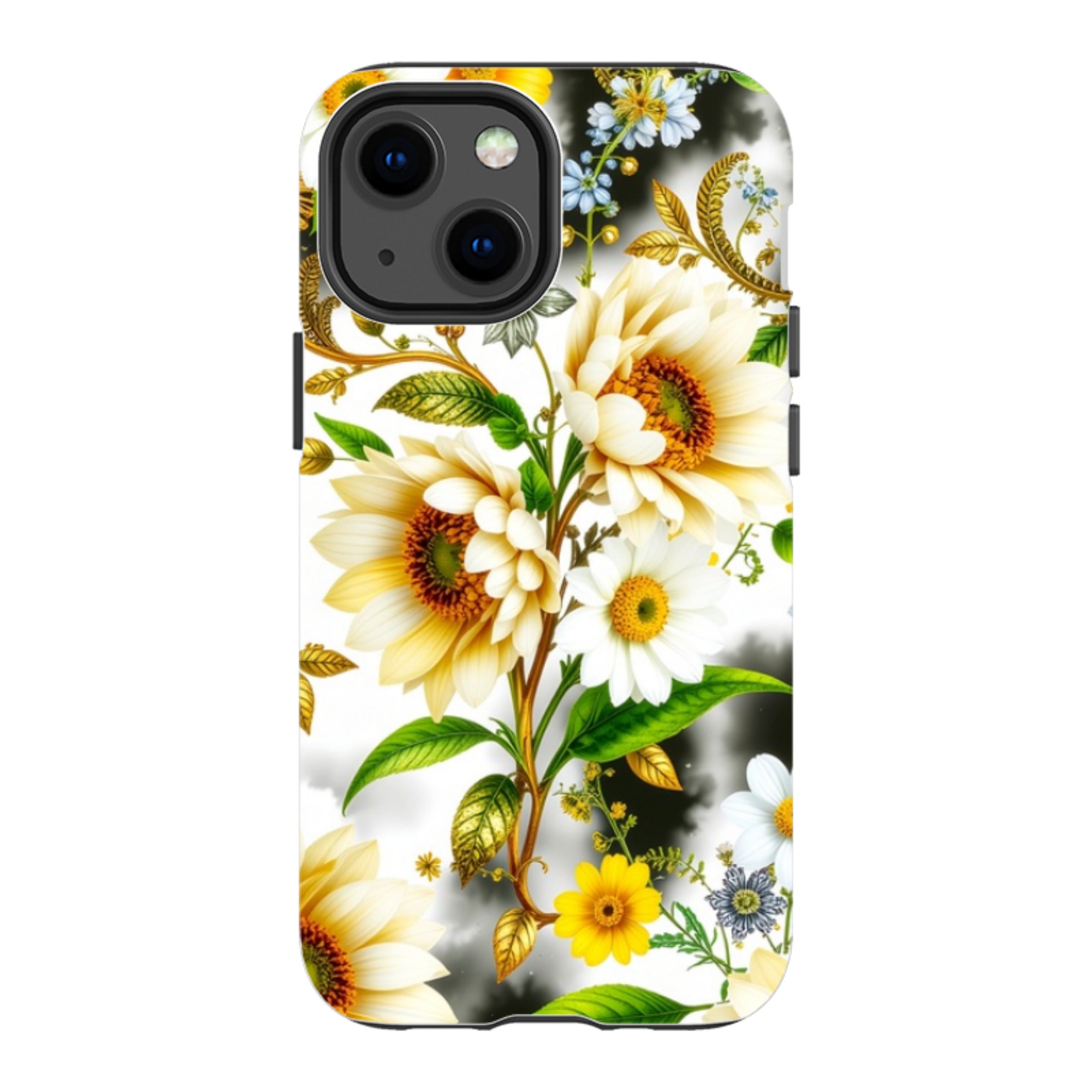 iPhone Case - Gold Flowers