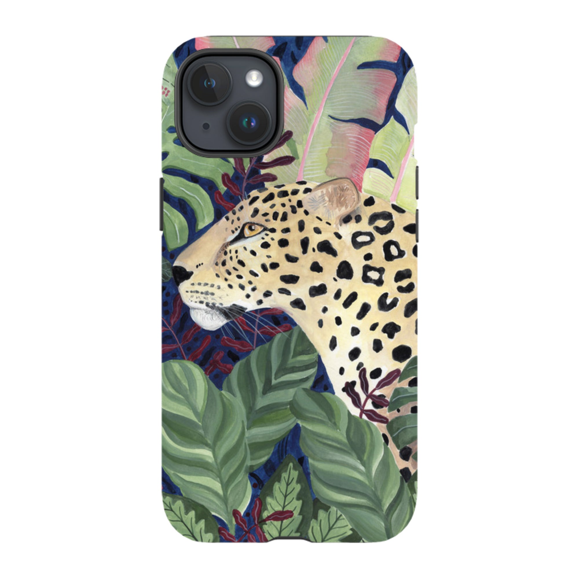 iPhone Tough Case - Leopard In Leaves By Bex Parkin