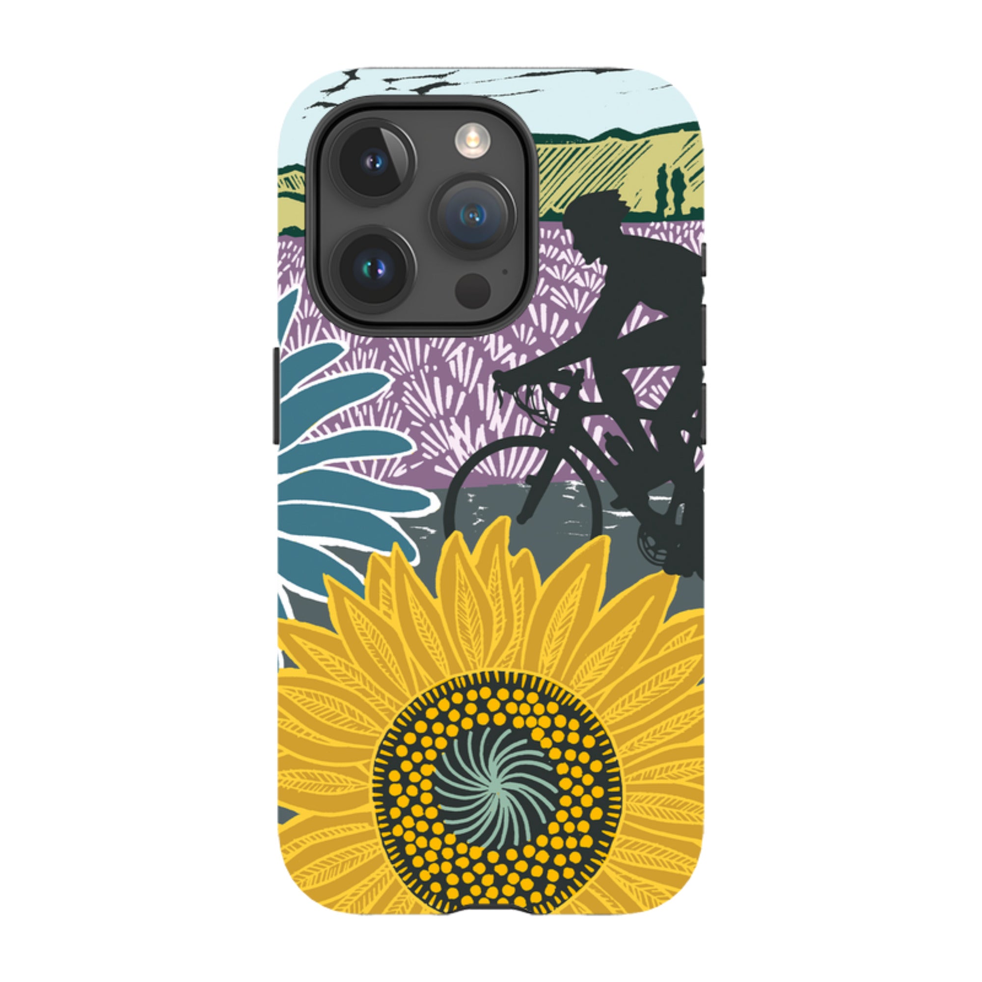 iPhone Tough Case - Bike And Sunflowers By Kate Heiss