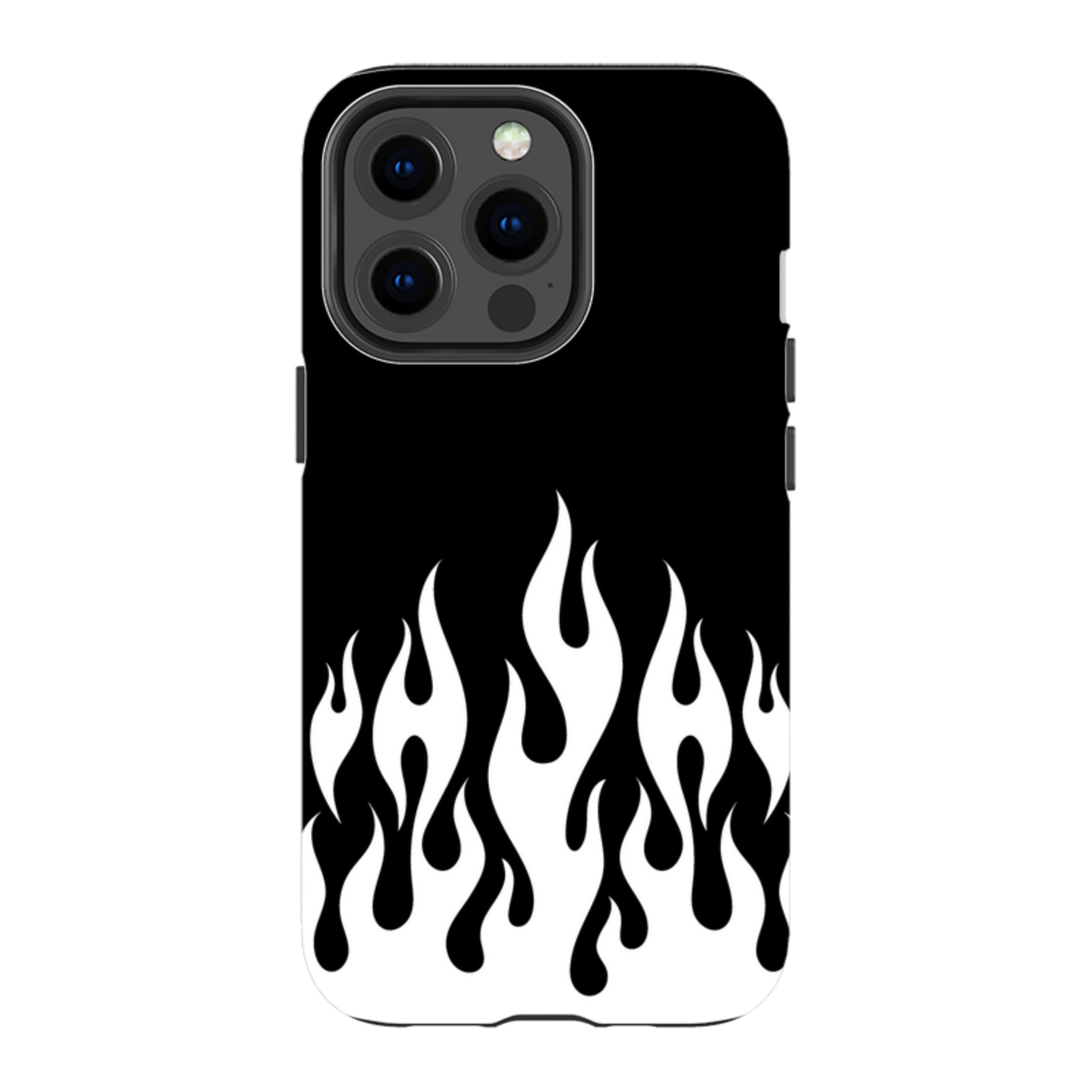 iPhone Tough Case - White Flames