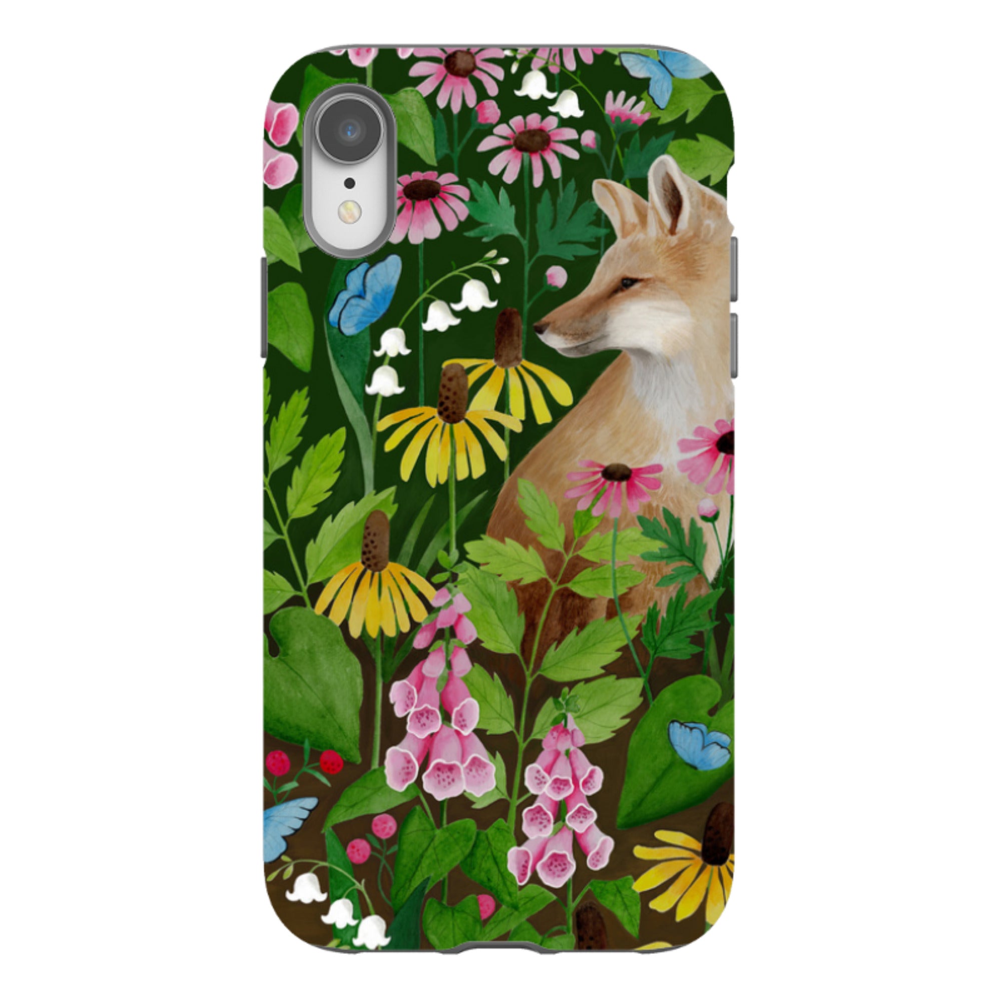 iPhone Tough Case - Fox And Foxgloves By Bex Parkin