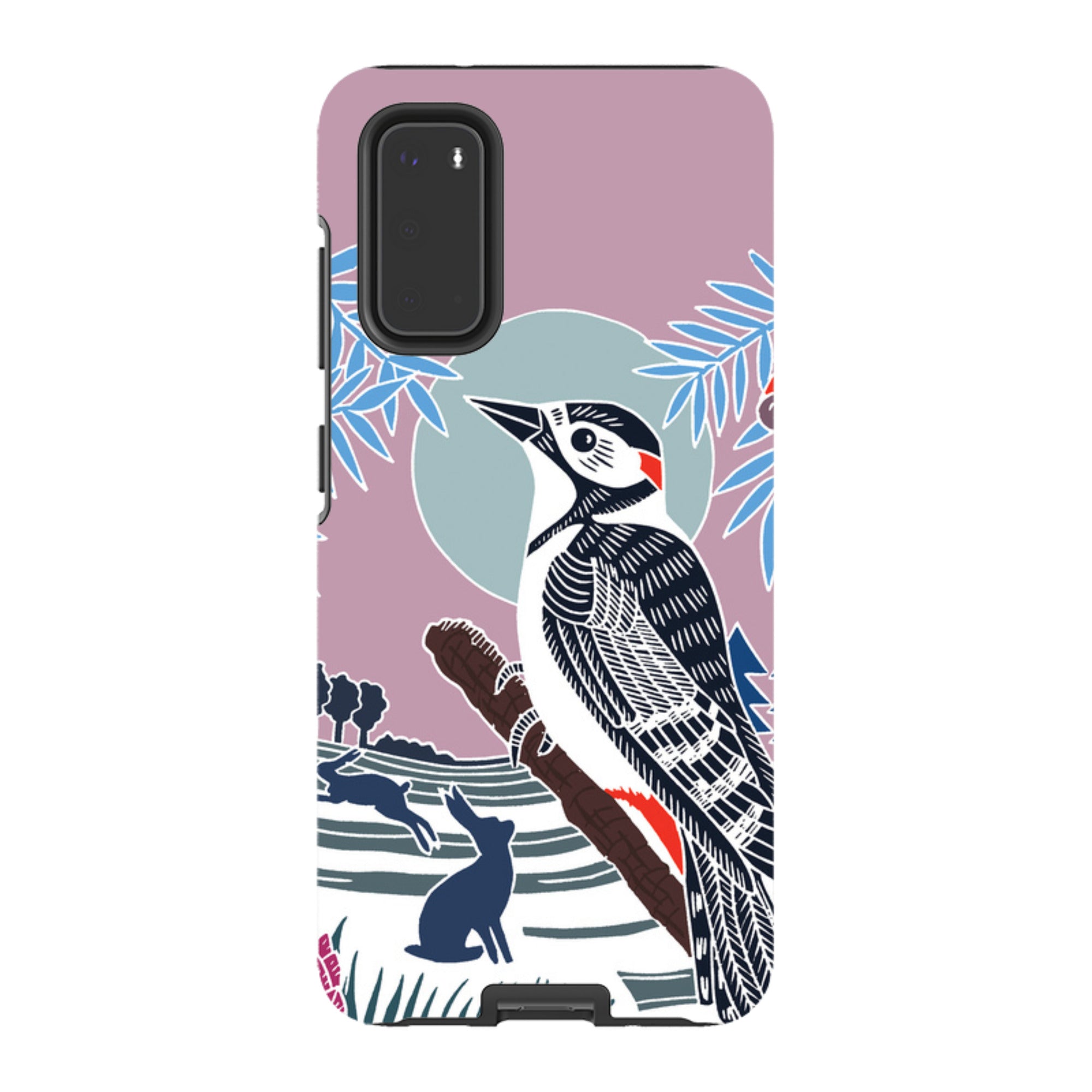 Samsung Tough Case - Woodpecker Pale By Kate Heiss