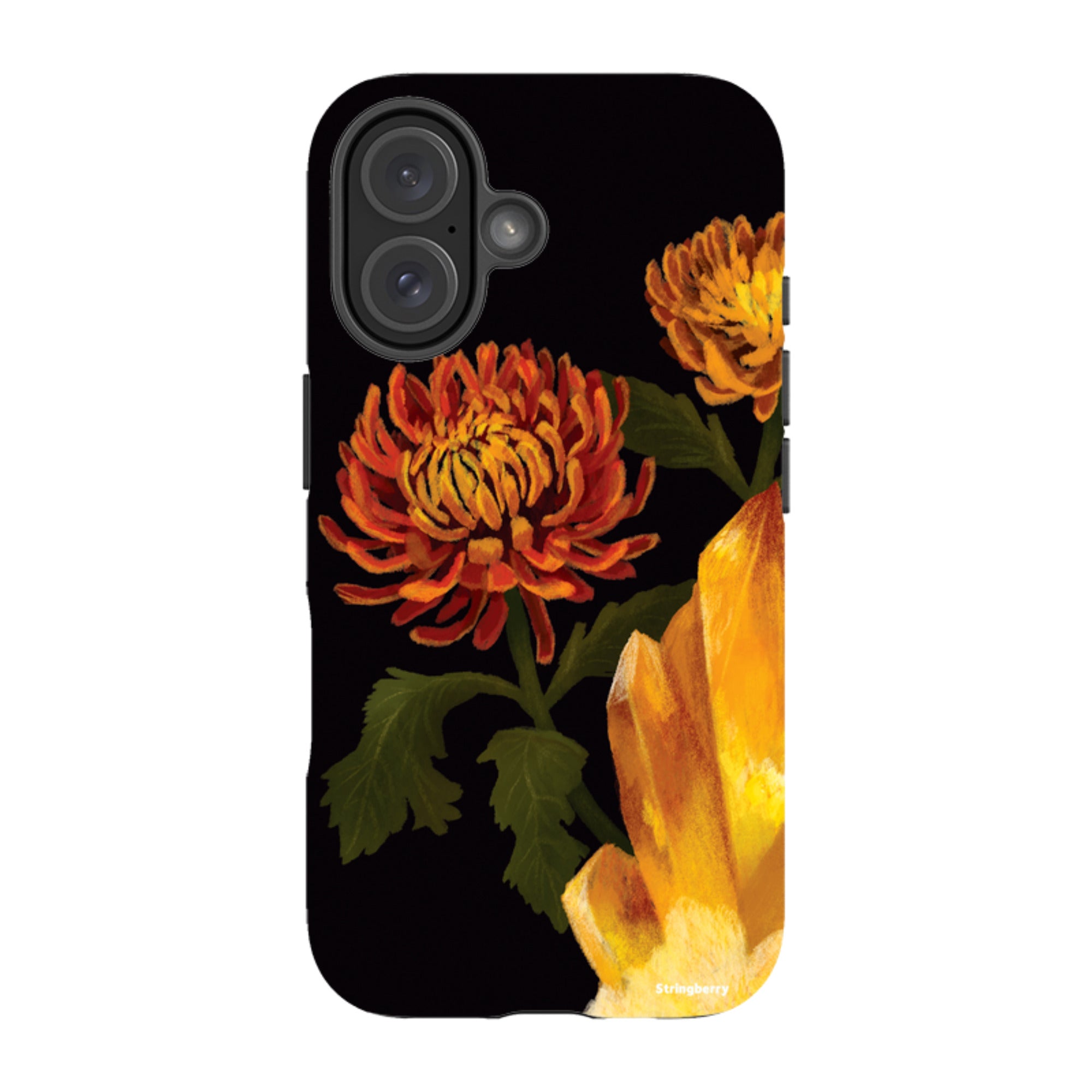iPhone Tough Case - Chrysanthemum Citrine By Anna Stead