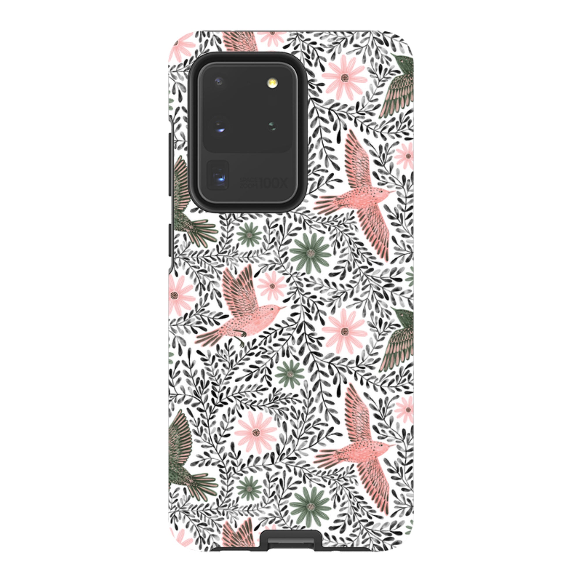 Samsung Tough Case - Bird Pattern Black By Lee Foster Wilson
