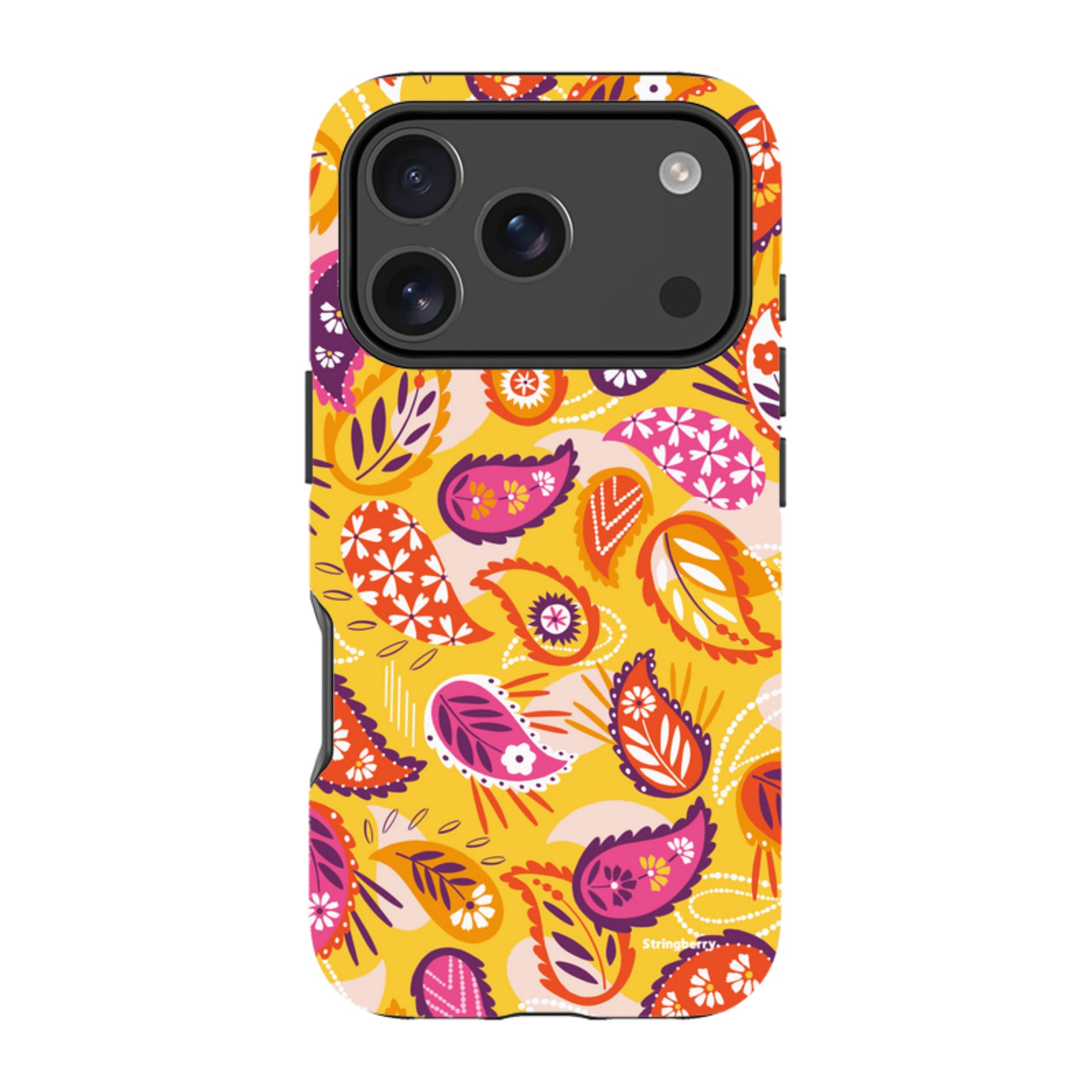 iPhone MagSafe Tough Case -  Paisley Yellow By Ali Brookes