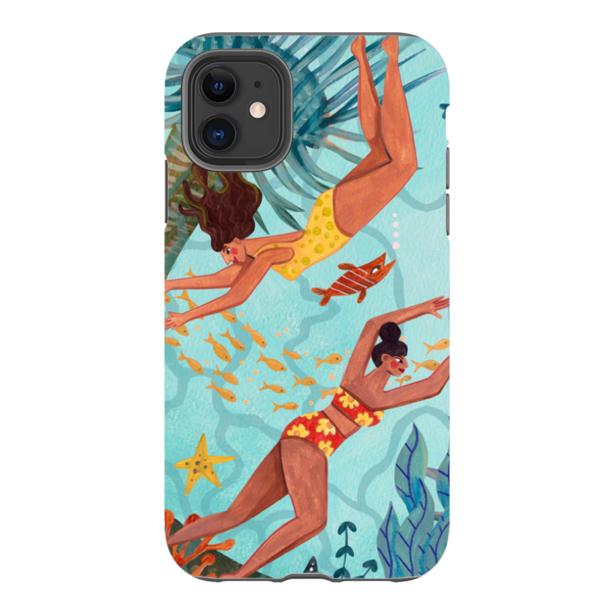 iPhone Tough Case - Swimming By Caroline Bonne Muller