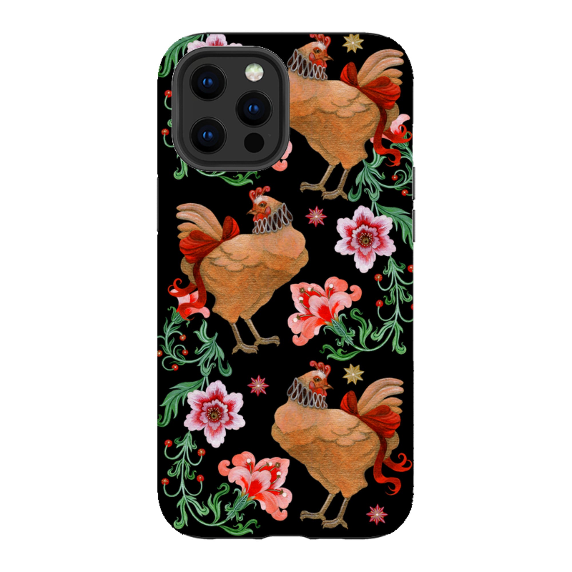 iPhone Tough  Case - Three French Hens By Maria Matos