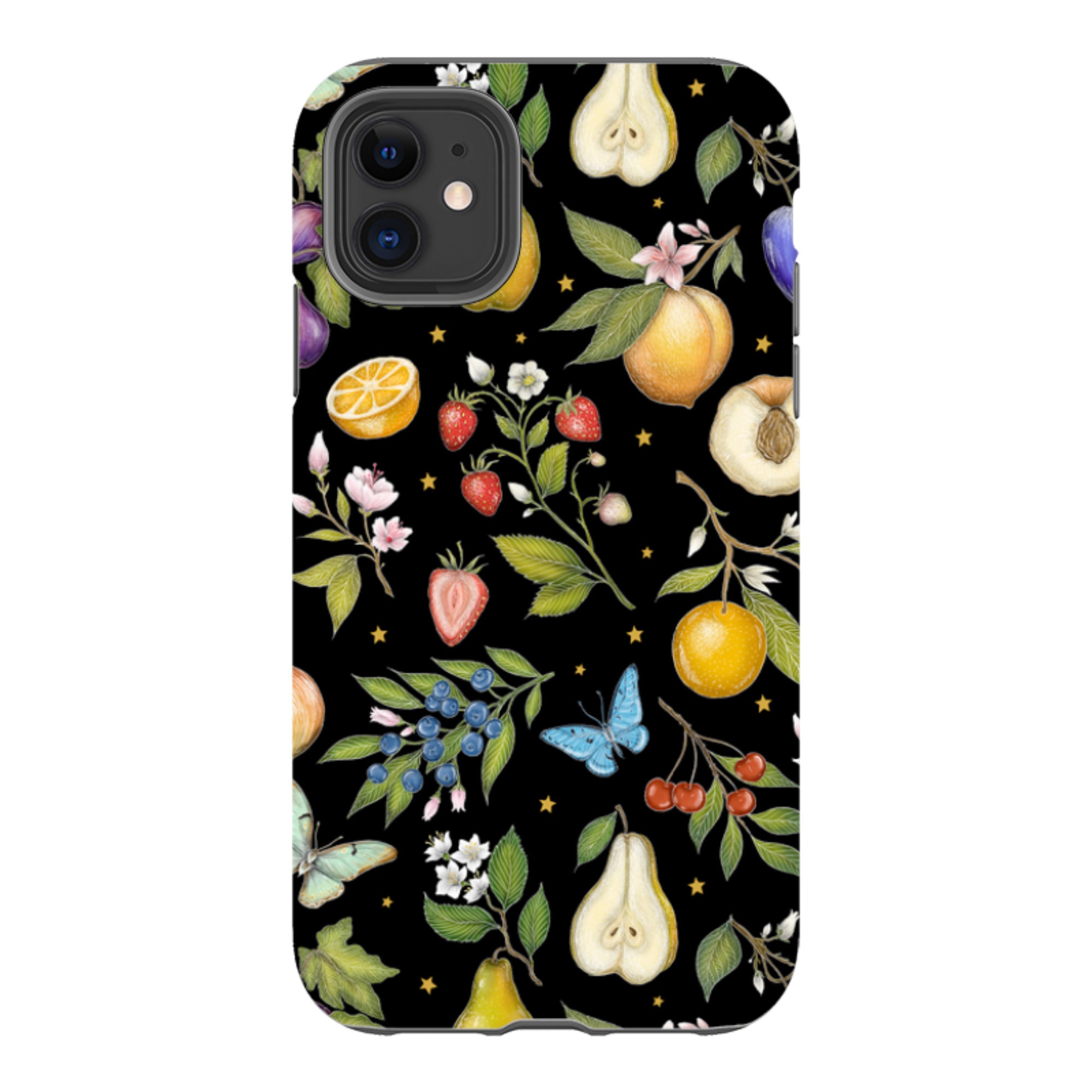 iPhone Tough Case - Black Fruits By Catherine Rowe