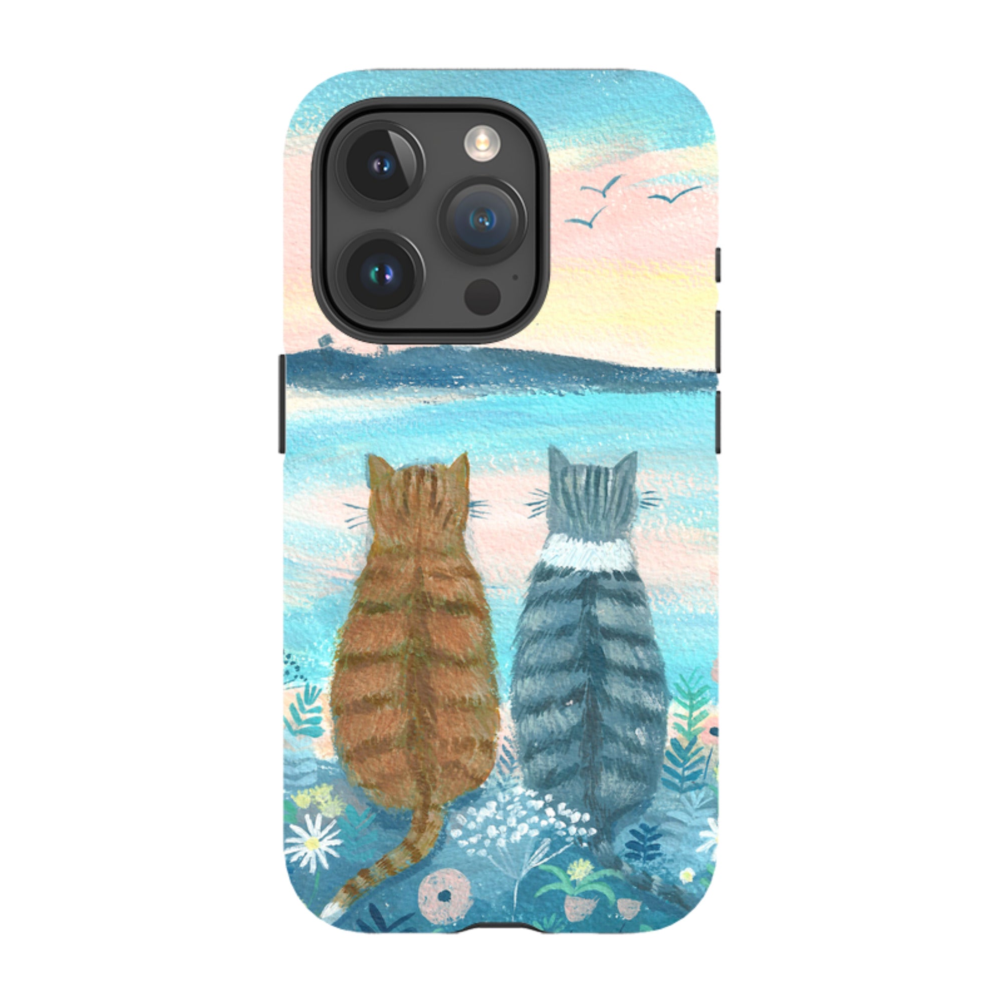 iPhone MagSafe Tough Case - Sunset Cats 2 By Mary Stubberfield