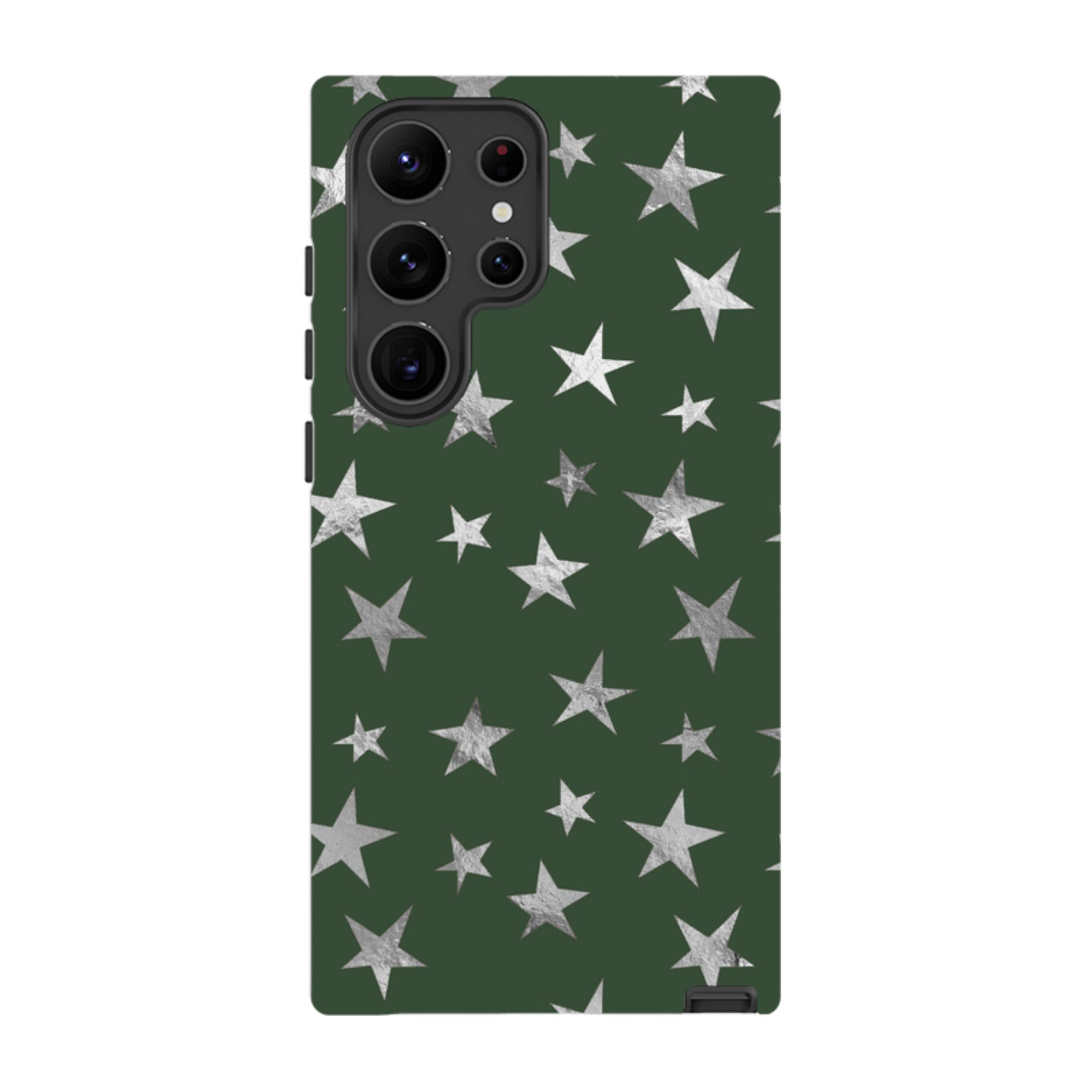 Samsung Tough Case - Green and Silver Stars