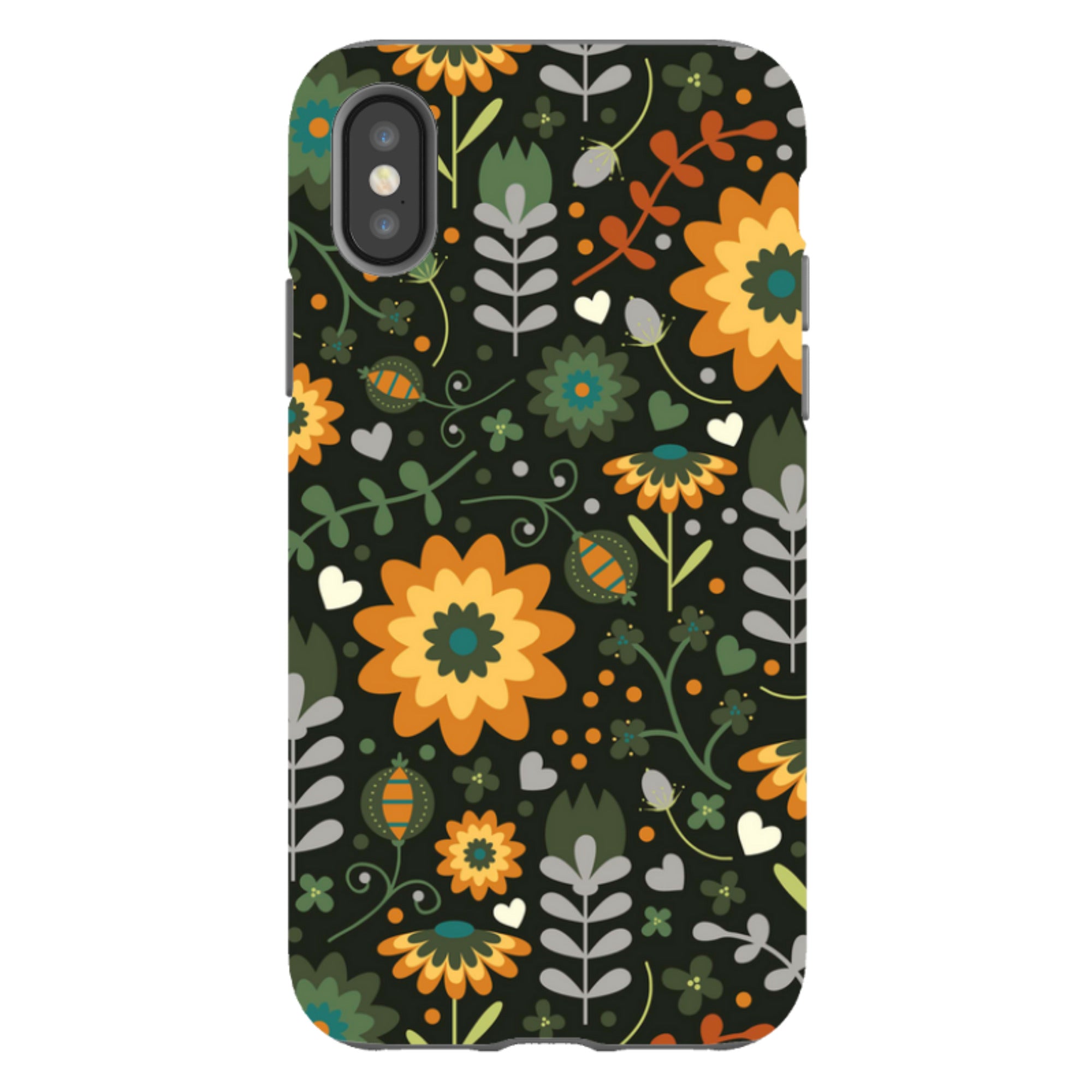 iPhone Tough Case - Dark Floral By Suzy Taylor