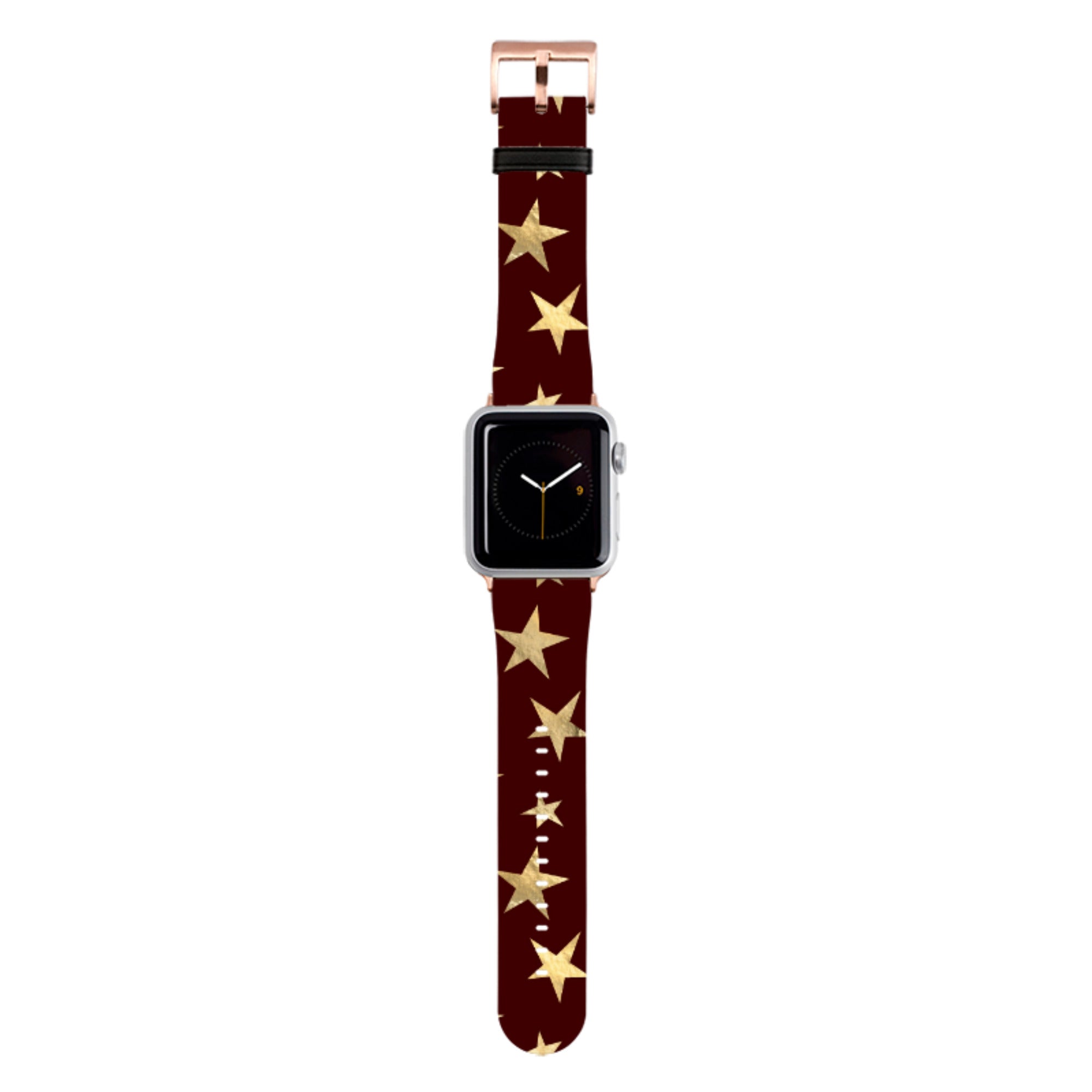 Brown and Gold Stars Apple Watch Strap