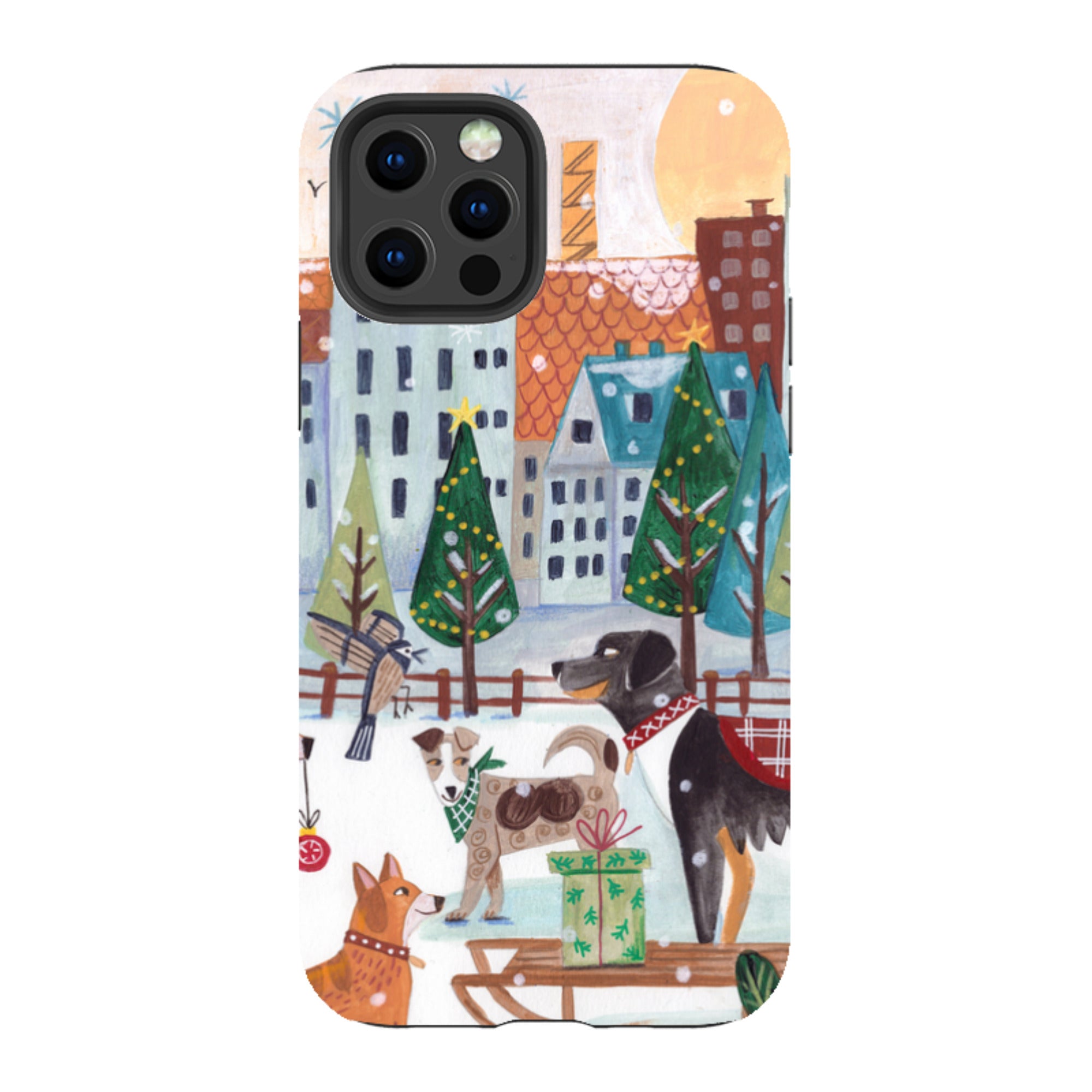 iPhone Tough Case - Christmas Dogs By Caroline Bonne Muller