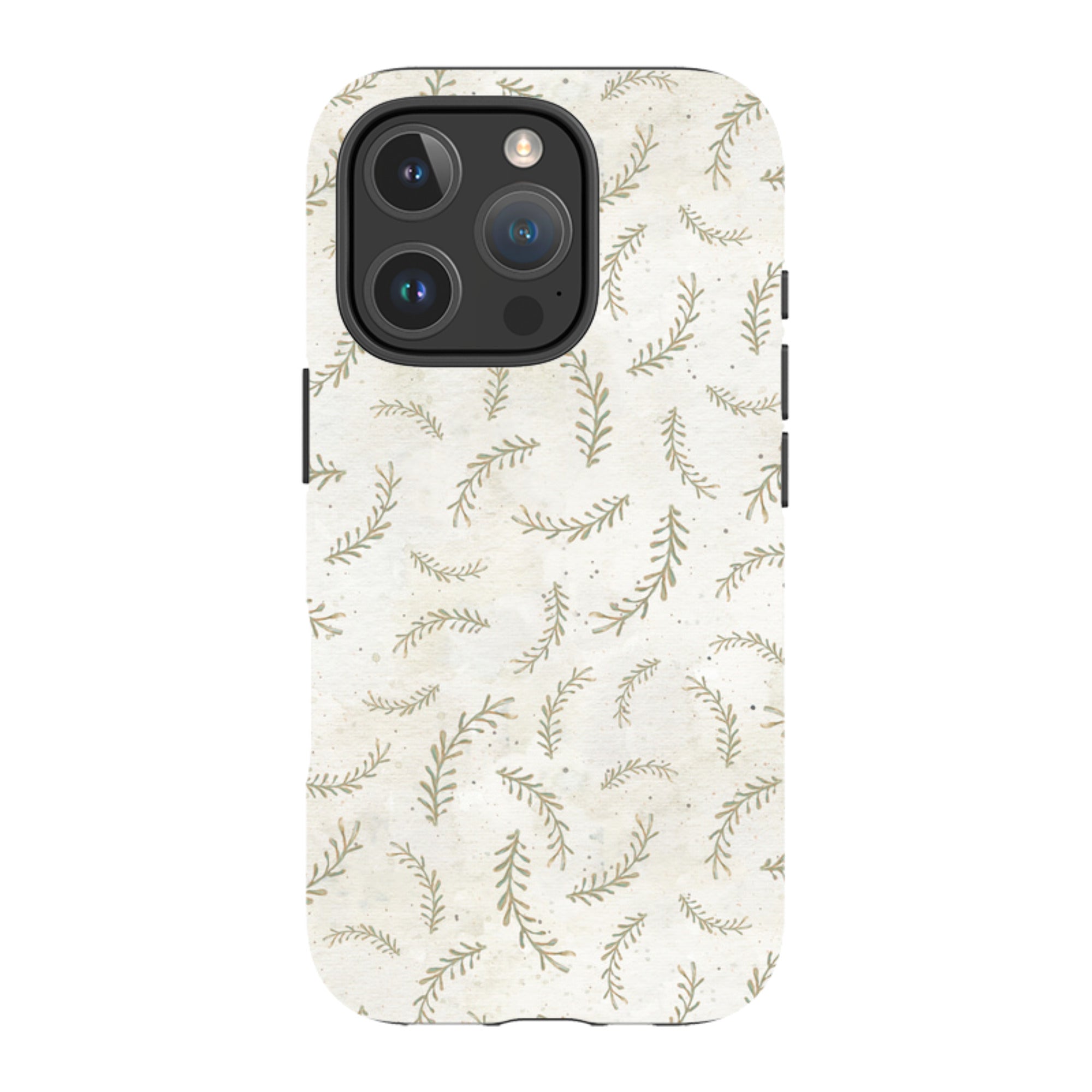 iPhone MagSafe Tough Case - Feathers Grey By Katherine Quinn