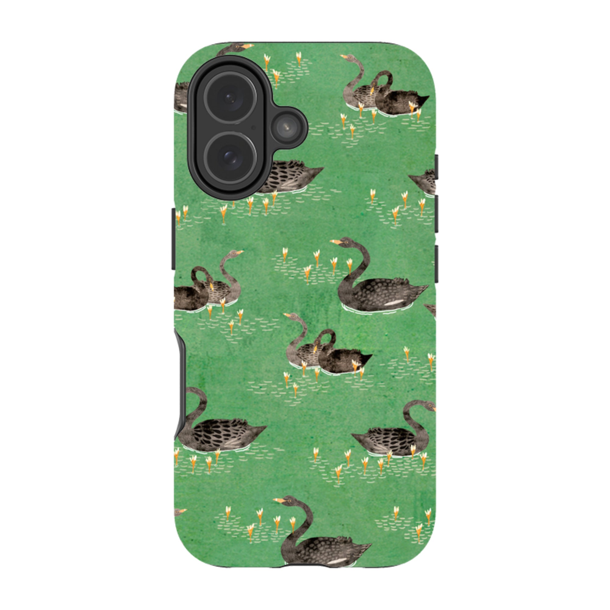 iPhone Tough Case - Swans Green By Katherine Quinn