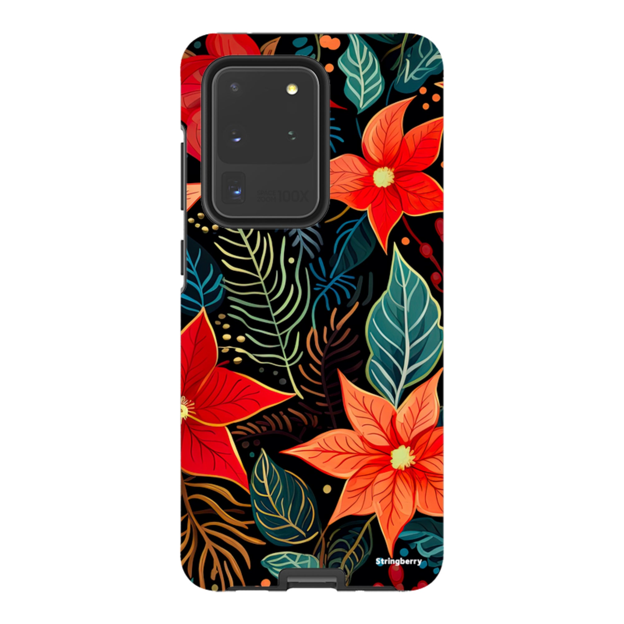 Samsung Tough Case -Red Winter Floral