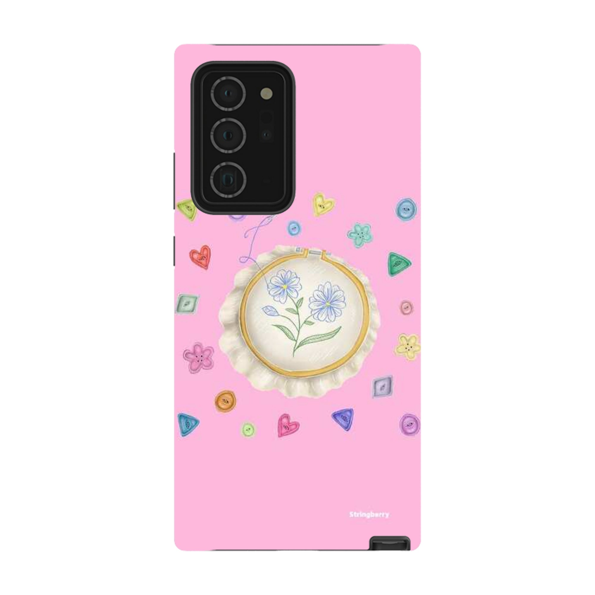 Samsung Tough Case - Flower Buttons Needlework By Catherine Rowe