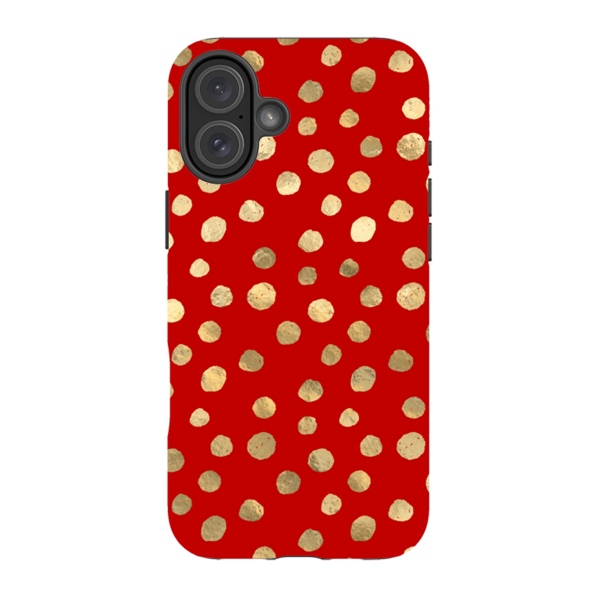 iPhone Tough Case - Burgundy and Gold Stars
