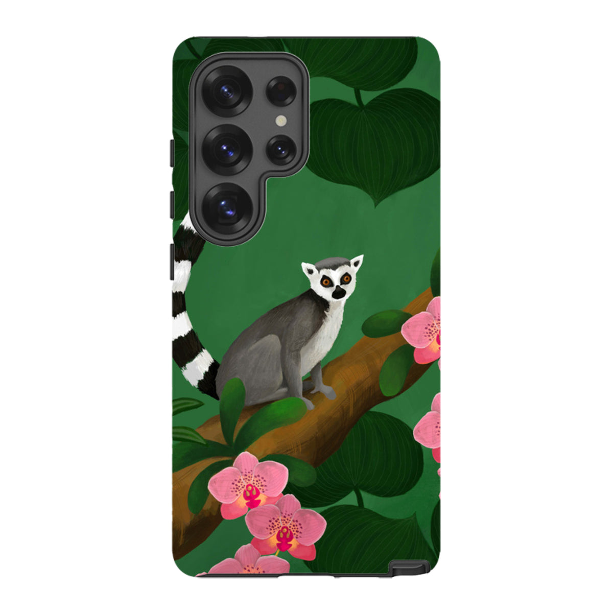 Samsung Tough Case - Lemur And Orchids By Bex Parkin