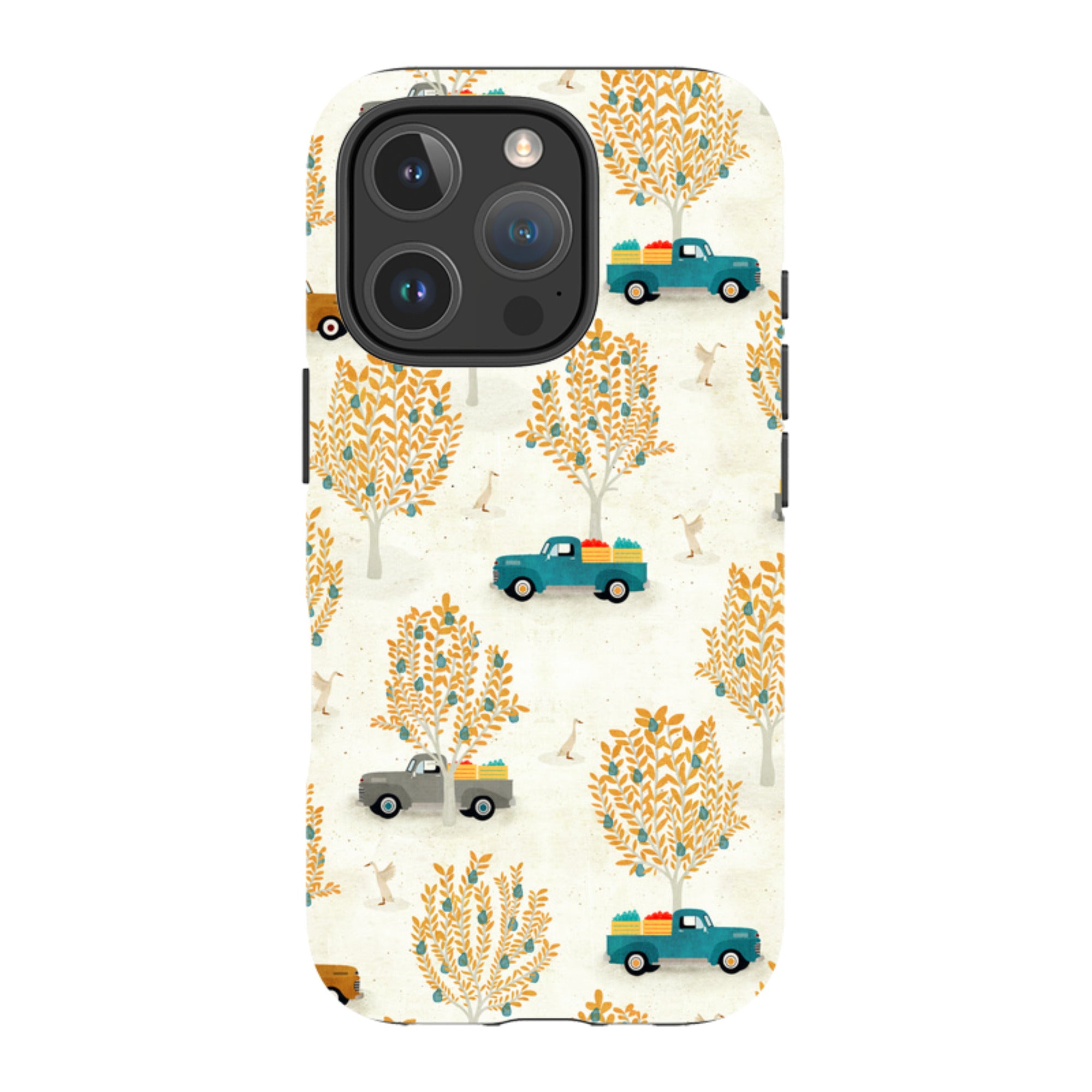 iPhone Tough Case - Pear Trees and Trucks By Katherine Quinn