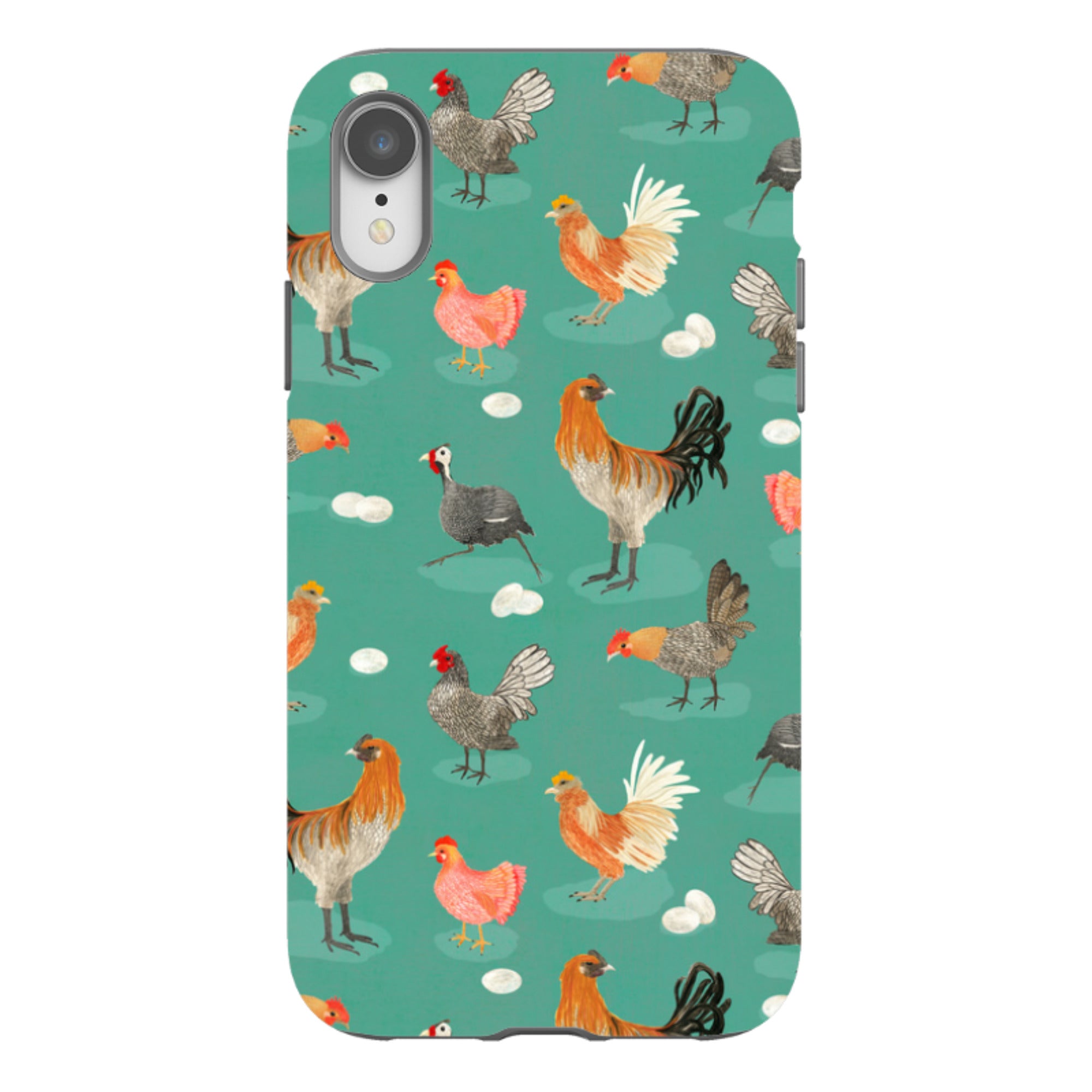iPhone Tough Case - Chicken Teal By Katherine Quinn