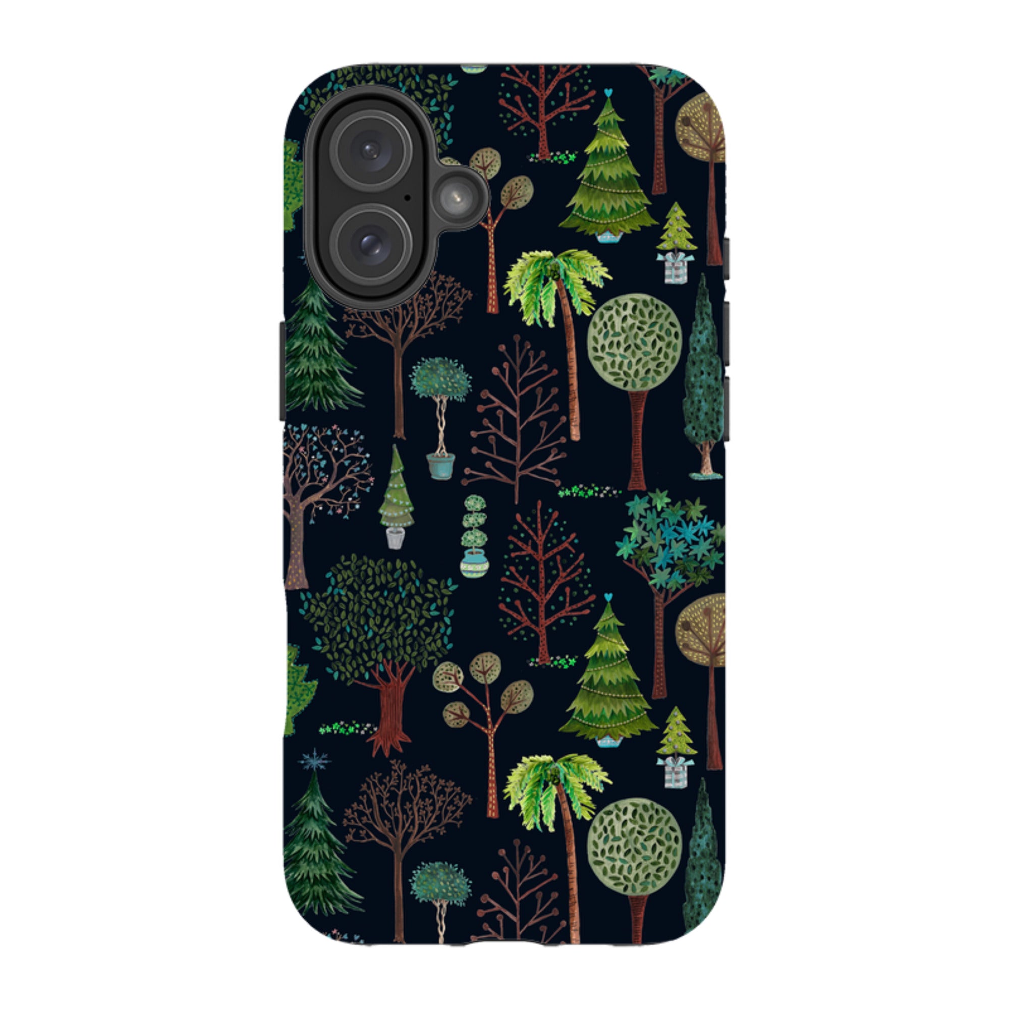 iPhone Tough Case - Xmas Trees Dark By Caroline Bonne Muller