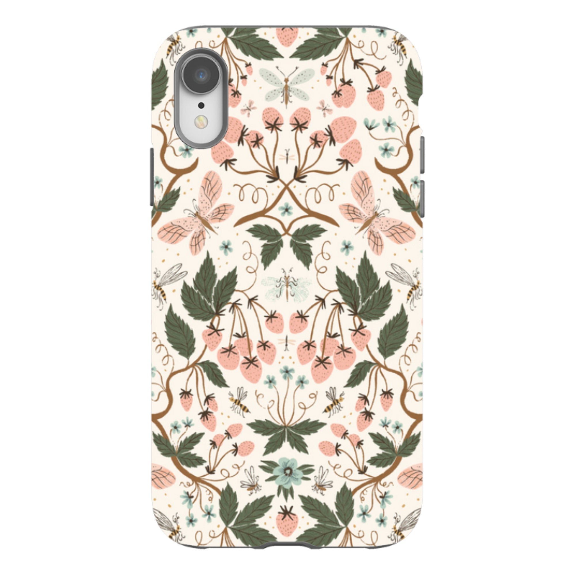iPhone Tough Case - Bugs And Berries Pattern By Meghann Rader