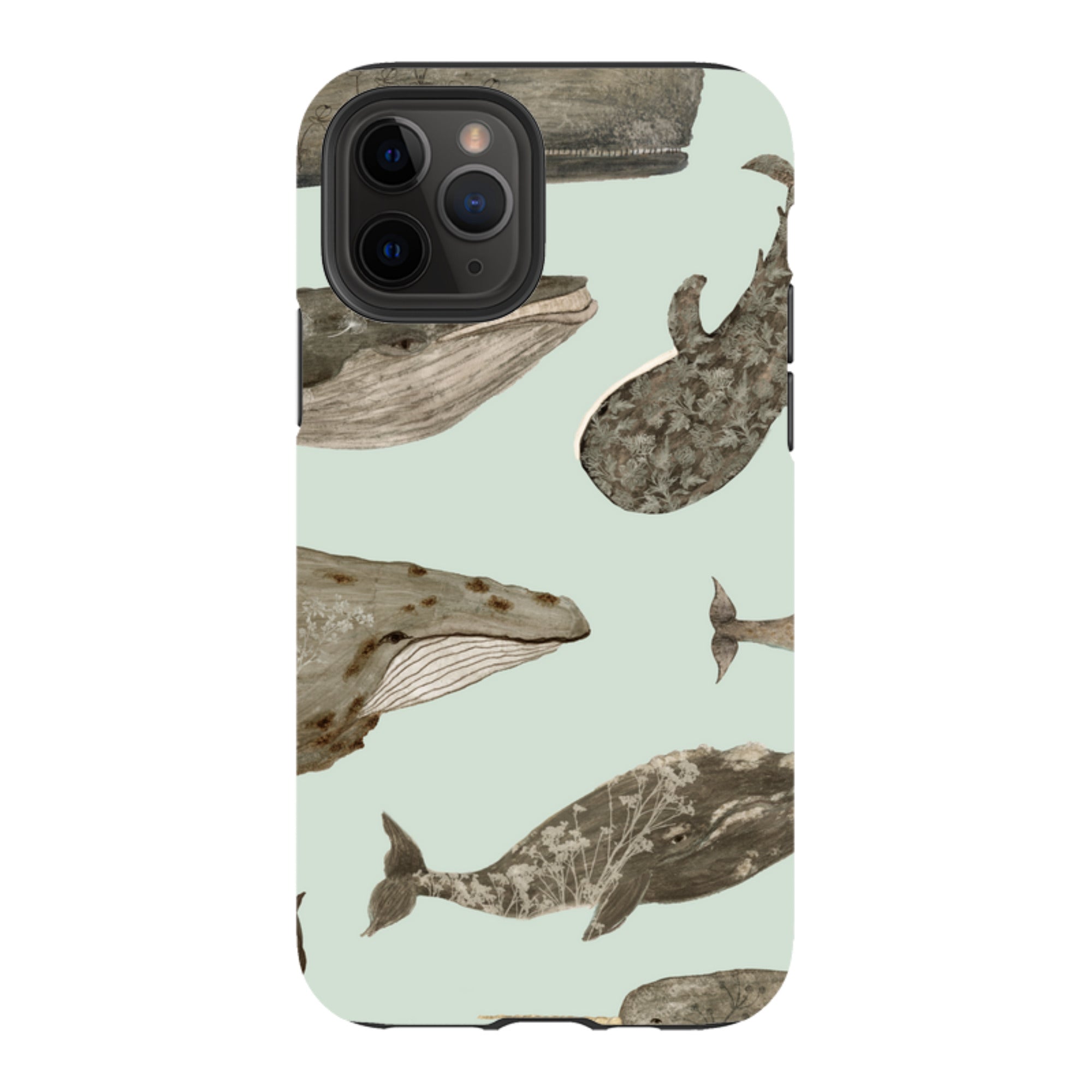 iPhone Tough Case - Wild Flower Whales By Katherine Quinn