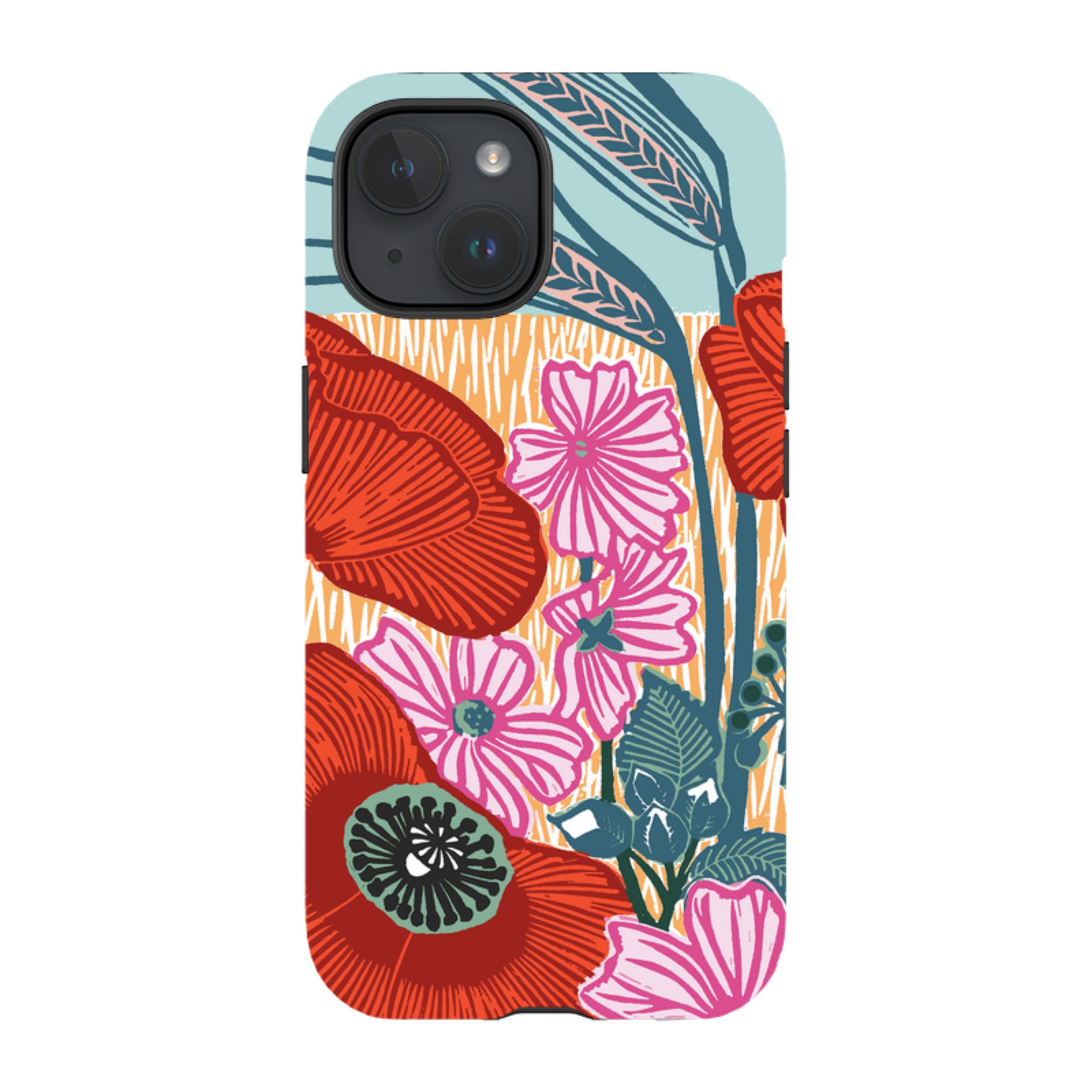 iPhone Tough Case - Wild Poppies By Kate Heiss
