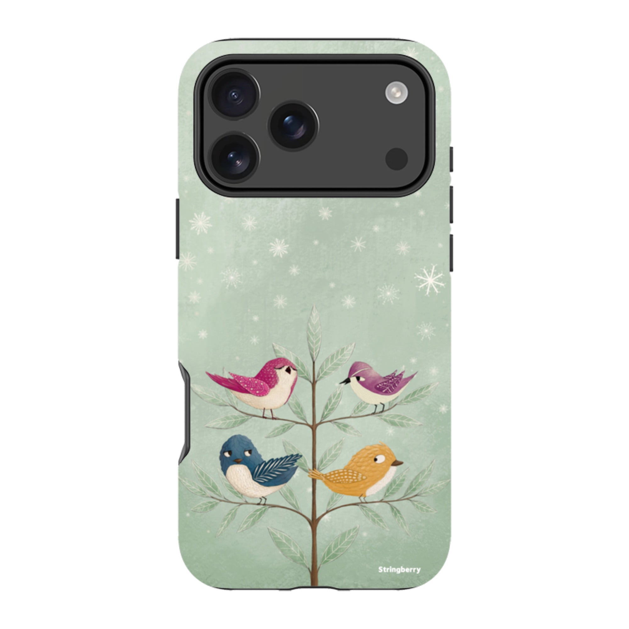 iPhone Tough Case - Garden Birds Aqua By Maja Lindberg