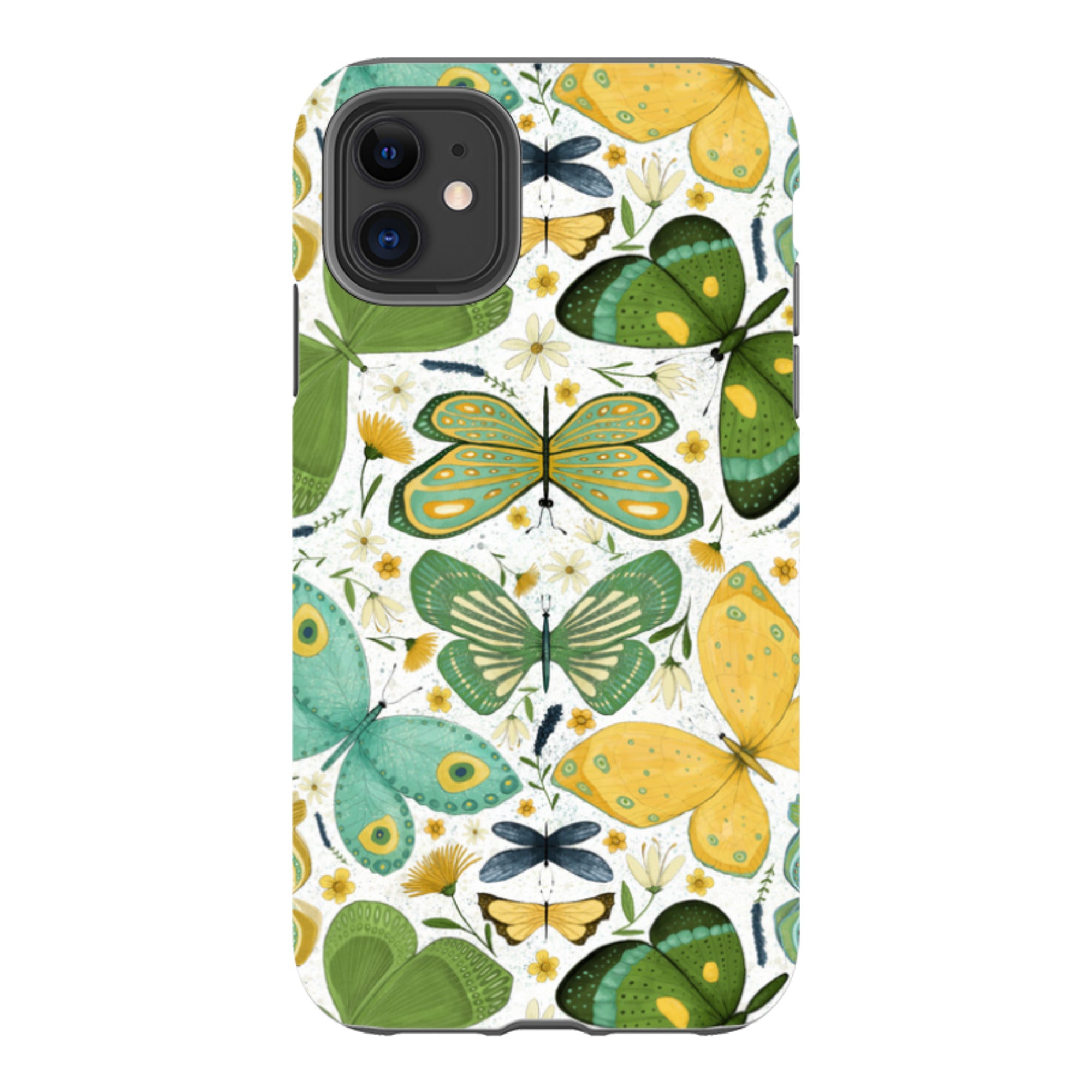 iPhone Tough Case - Green Butterflies By Maja Lindberg