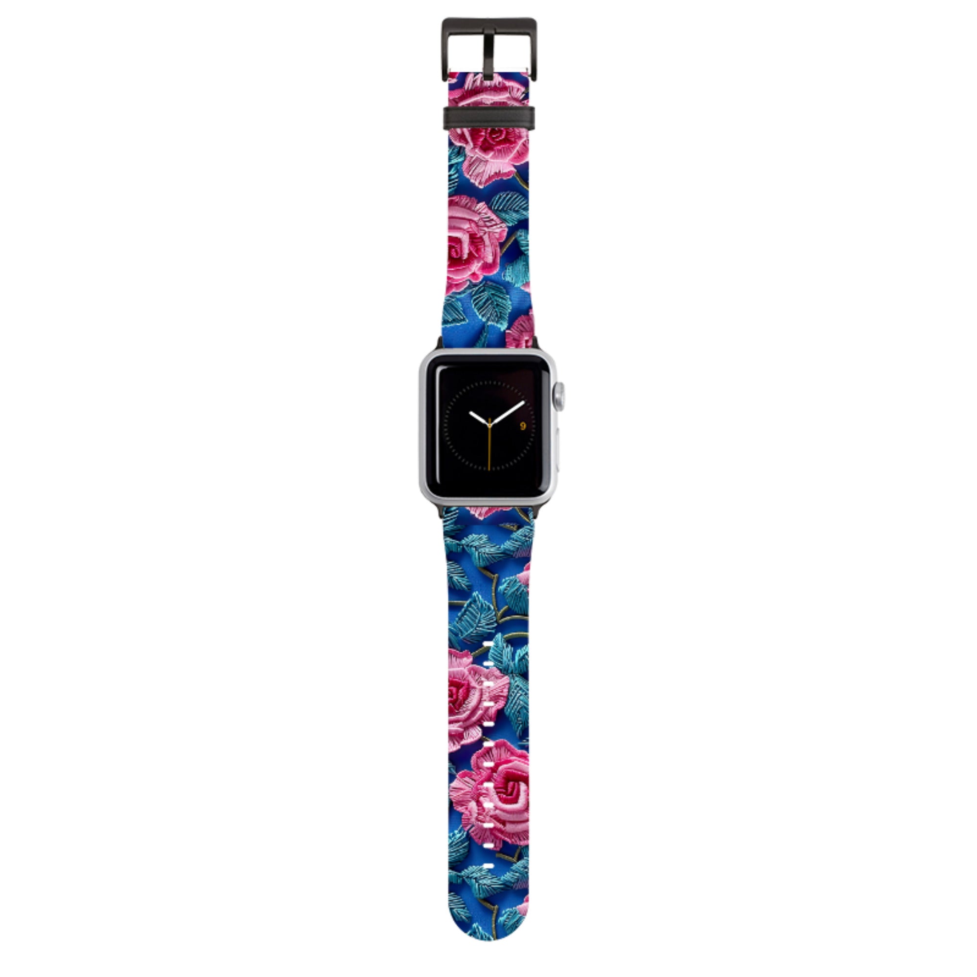 Blue Summer Roses Apple Watch Strap
