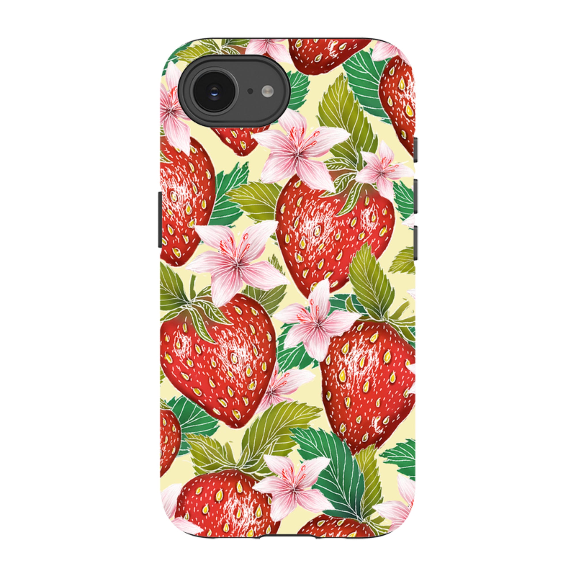 iPhone Tough Case - Yellow Strawberries By Catherine Rowe