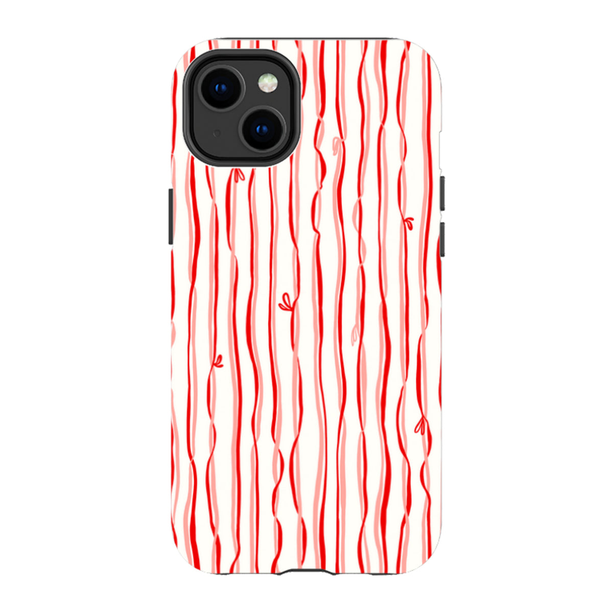 iPhone Tough Case - Ribbons pink and red By Katherine Quinn