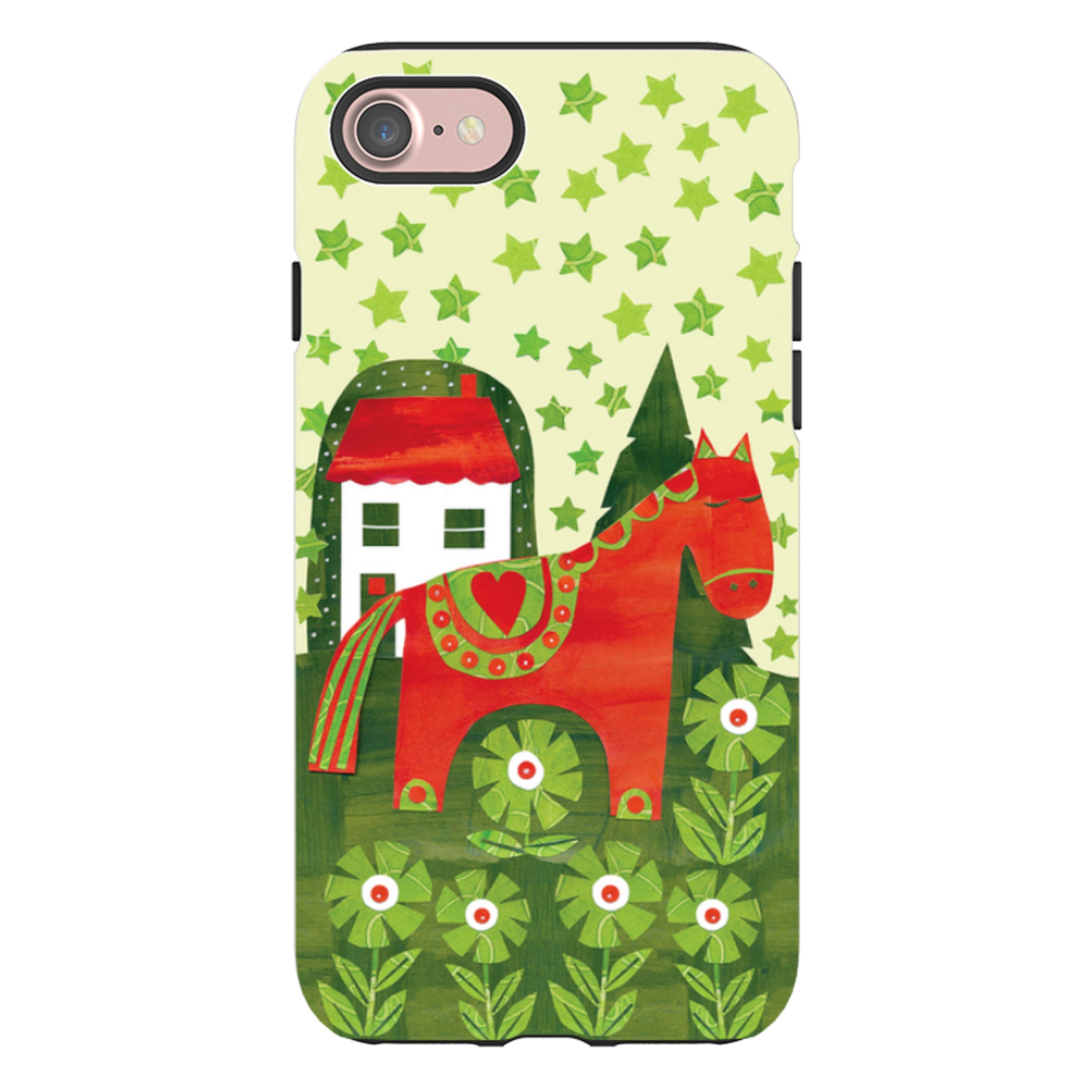 iPhone Tough Case - Red Dala Horse By Tracey English