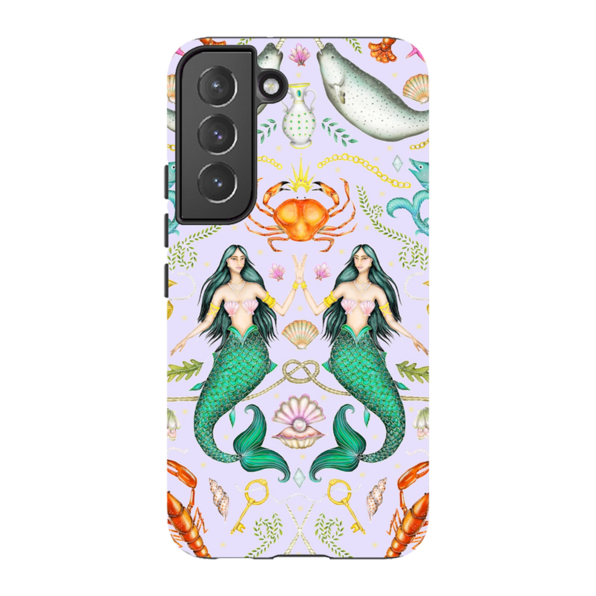 Samsung Tough Case - Tritons Treasure Lilac By Catherine Rowe