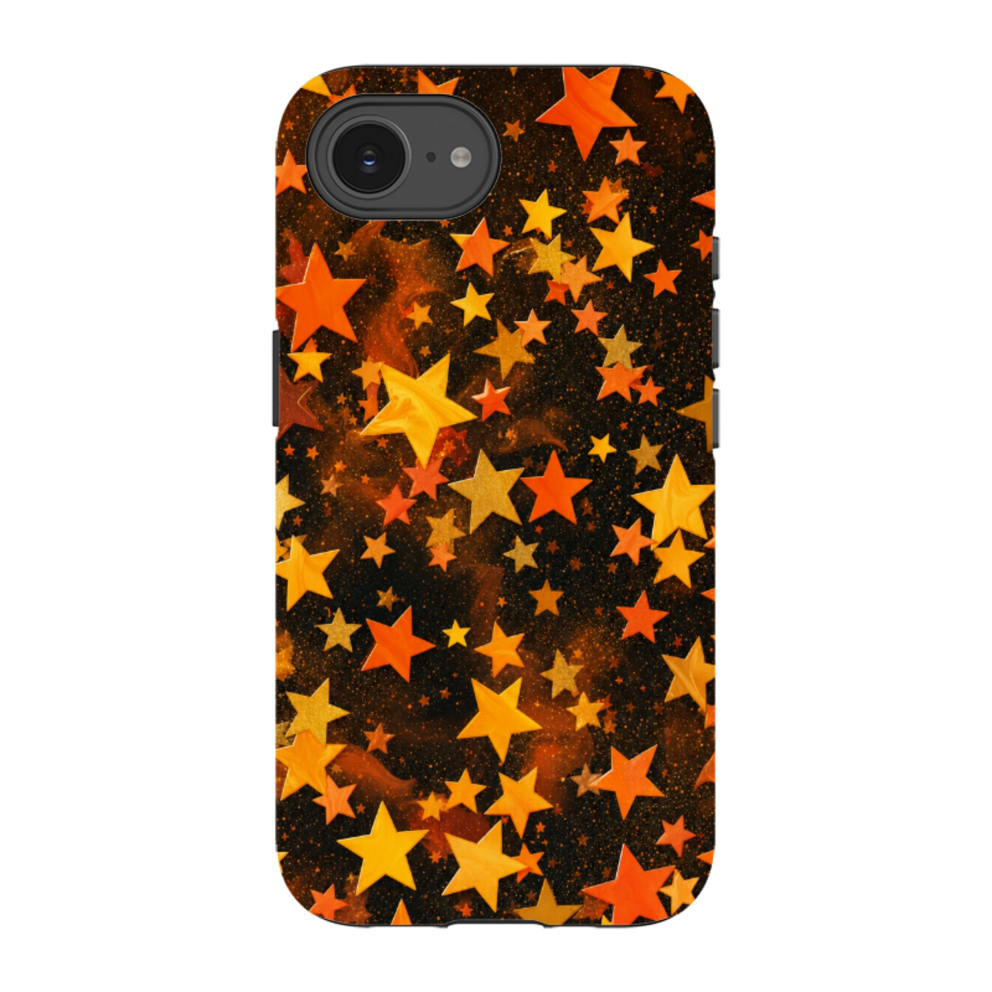 iPhone Tough Case - Orange Galaxy Star