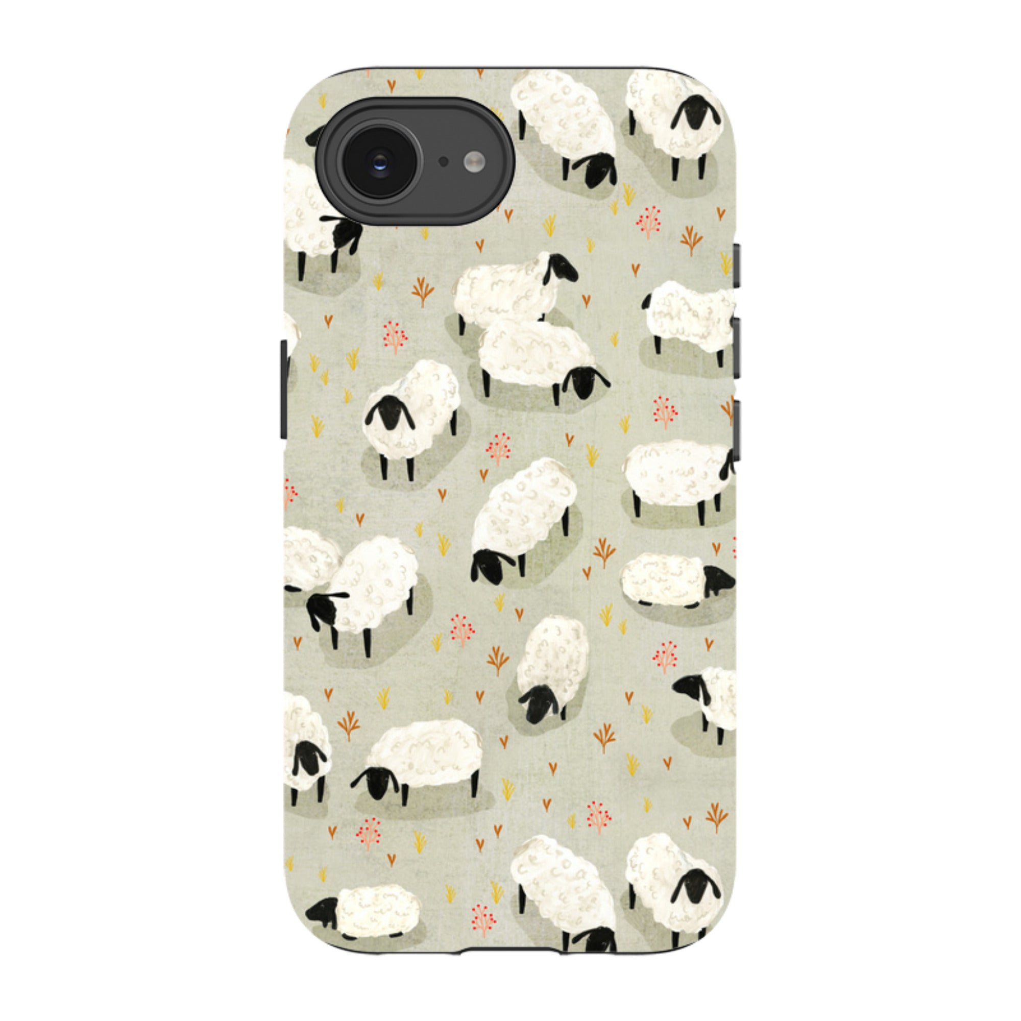 iPhone Tough Case - Sheep Grey By Katherine Quinn