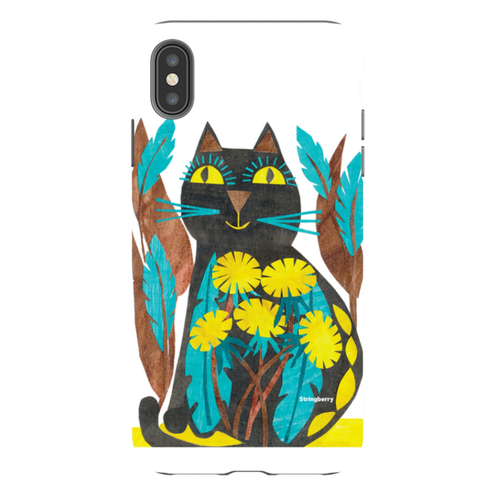 iPhone Tough Case - Folk Cat By Tracey English