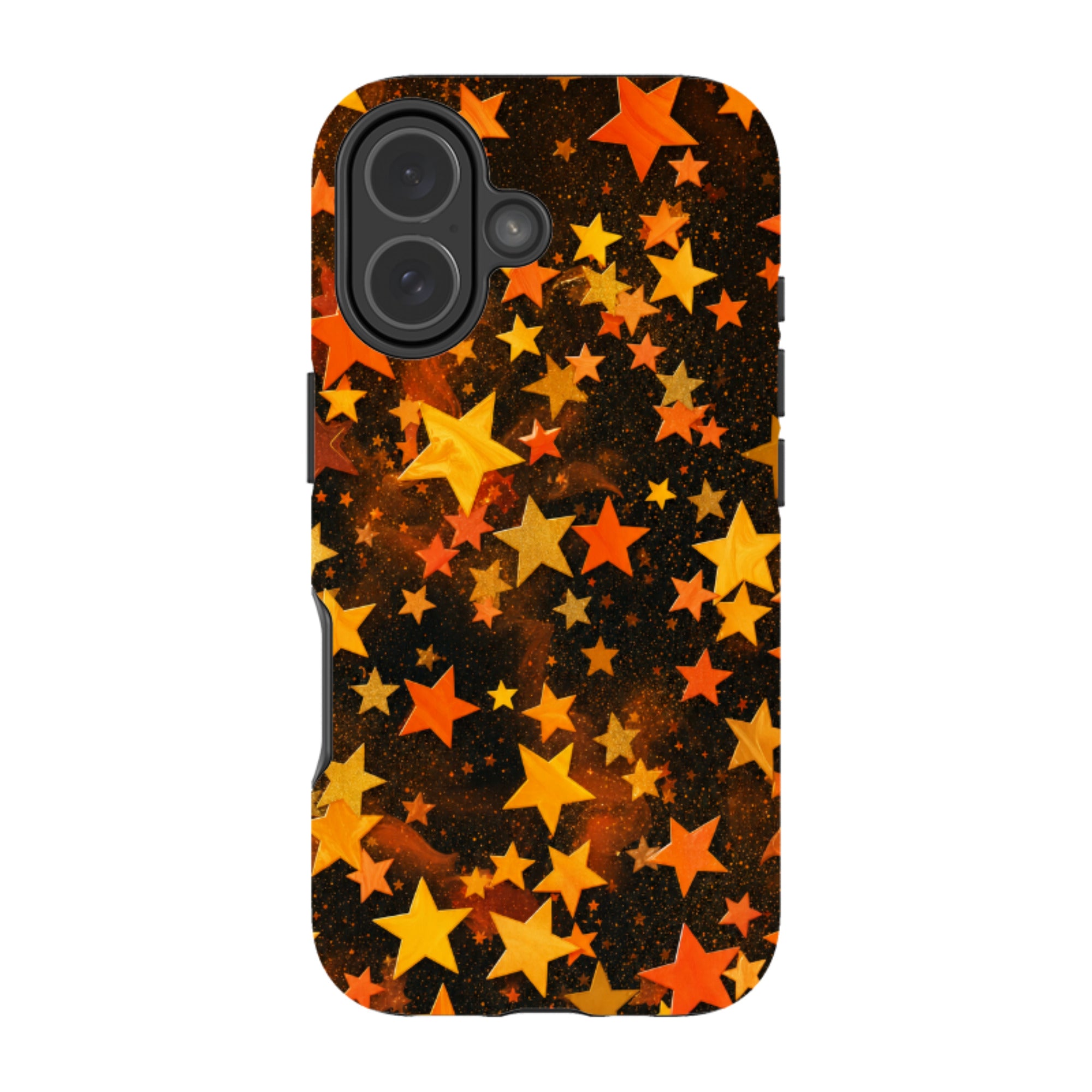 iPhone Tough Case - Orange Galaxy Star