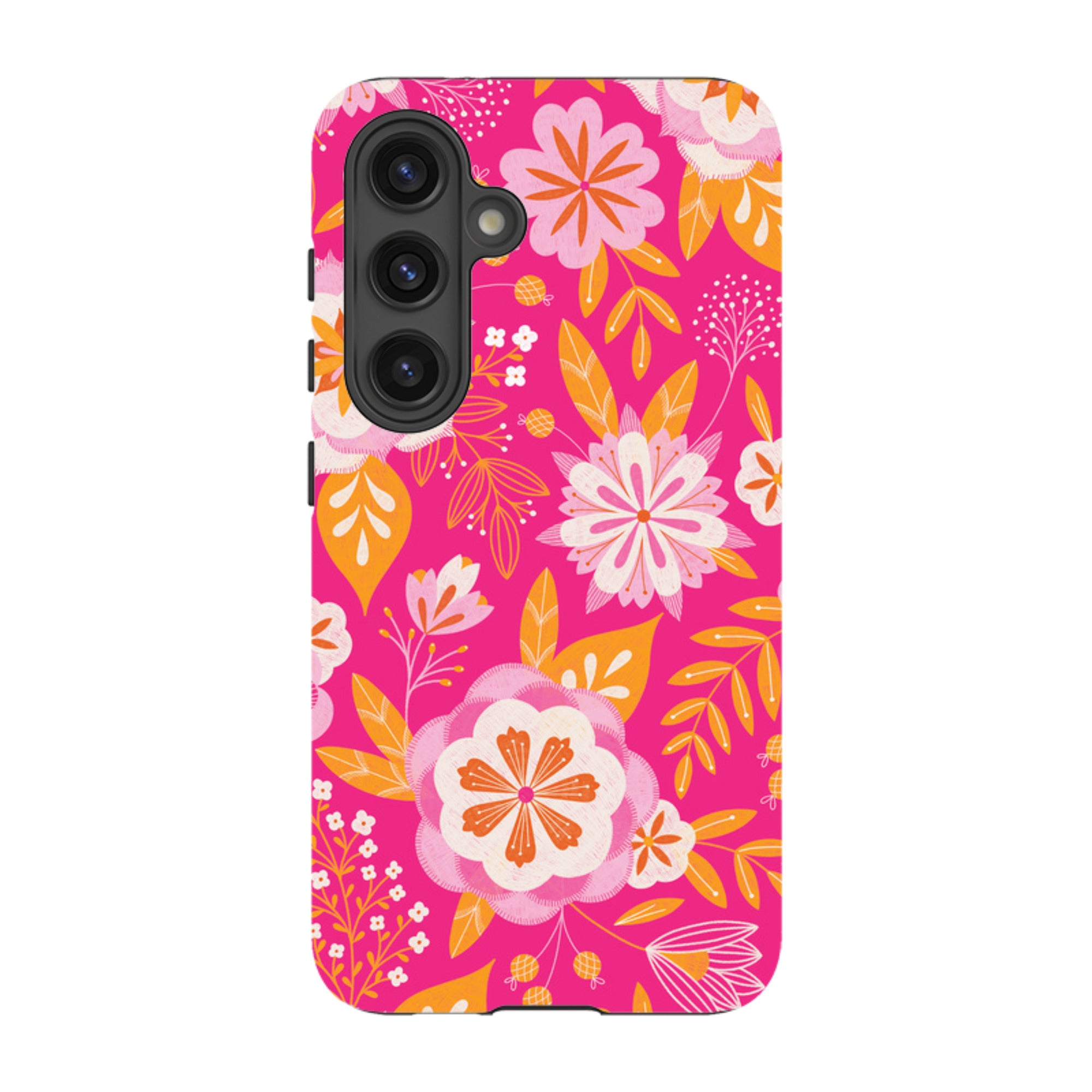Samsung Tough Case - Big Bold Blooms Pink By Jenny Zemanek