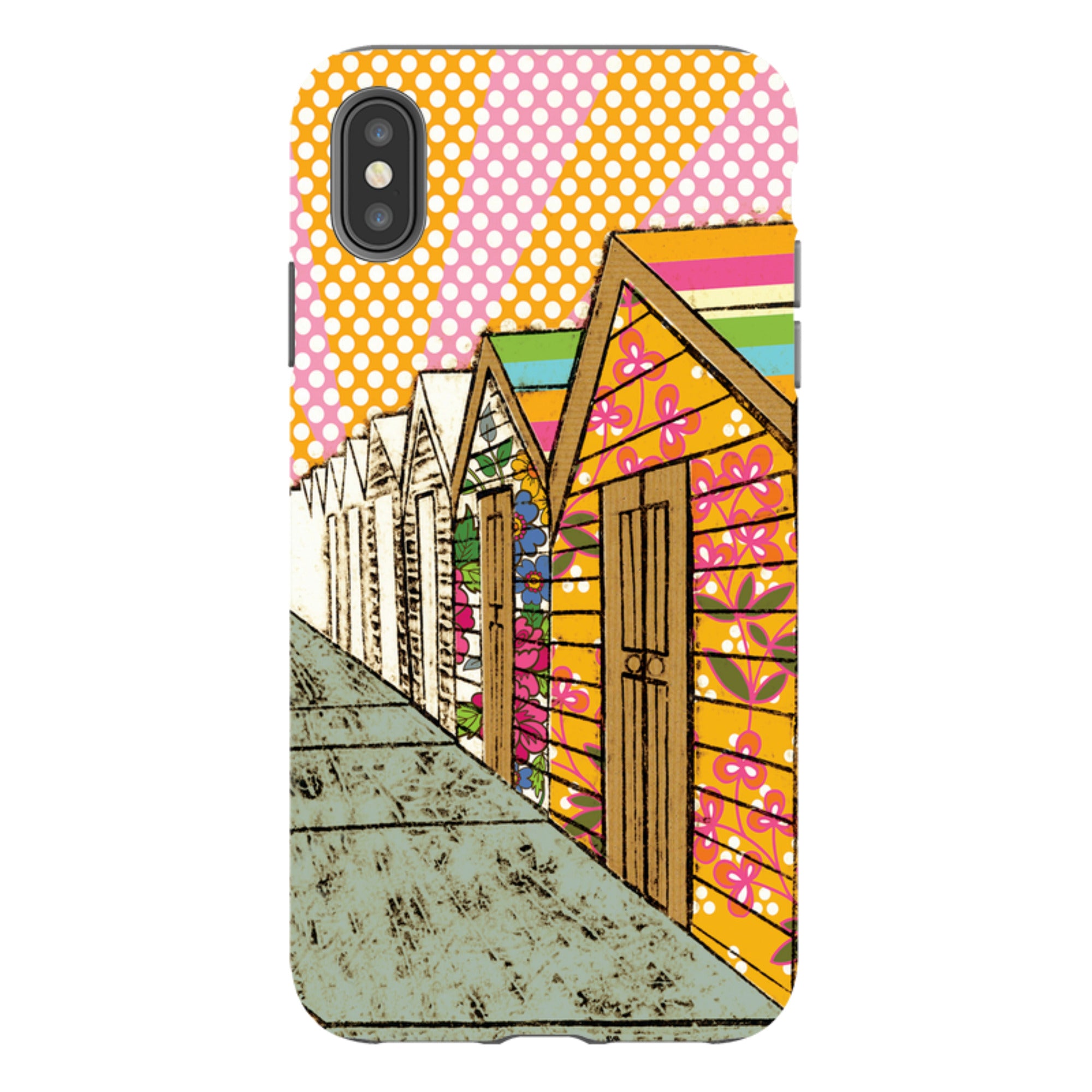 iPhone Tough Case - Beach Huts By Amelia Bowman