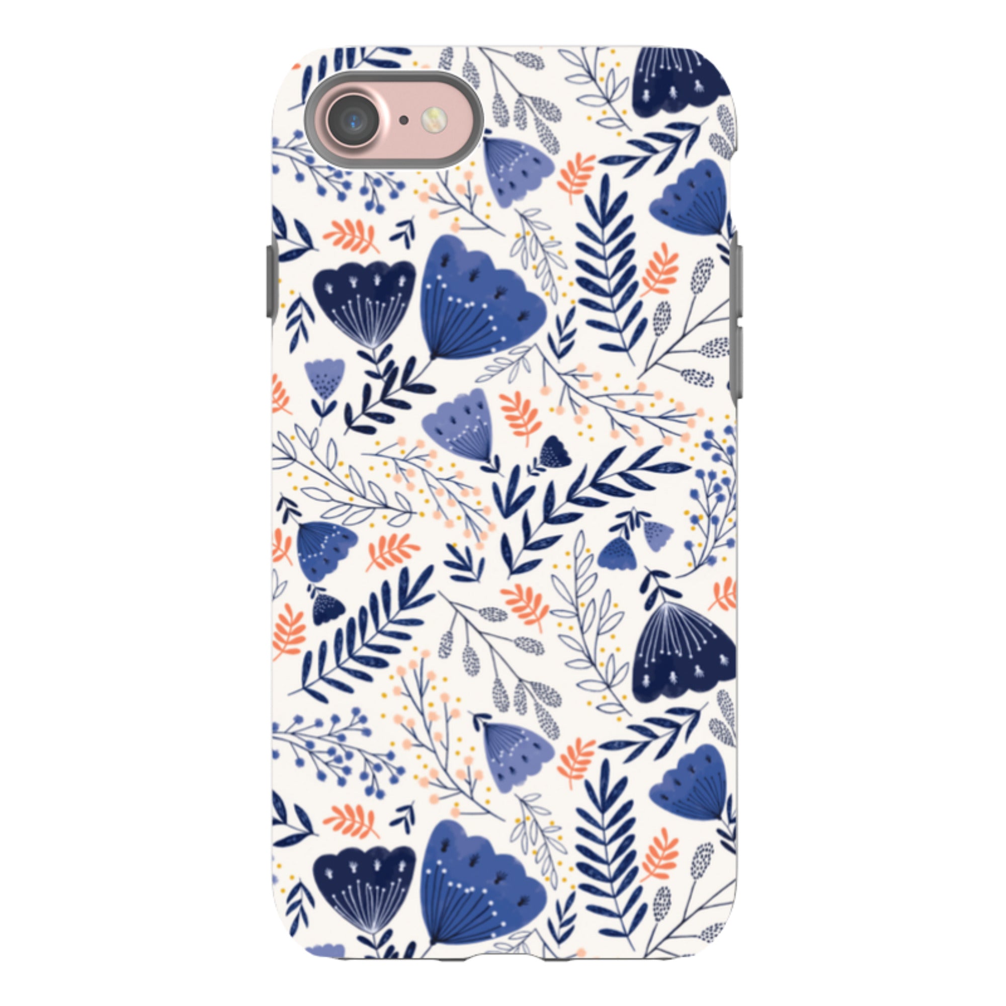 iPhone Tough Case - Blue Floral By Jade Mosinski
