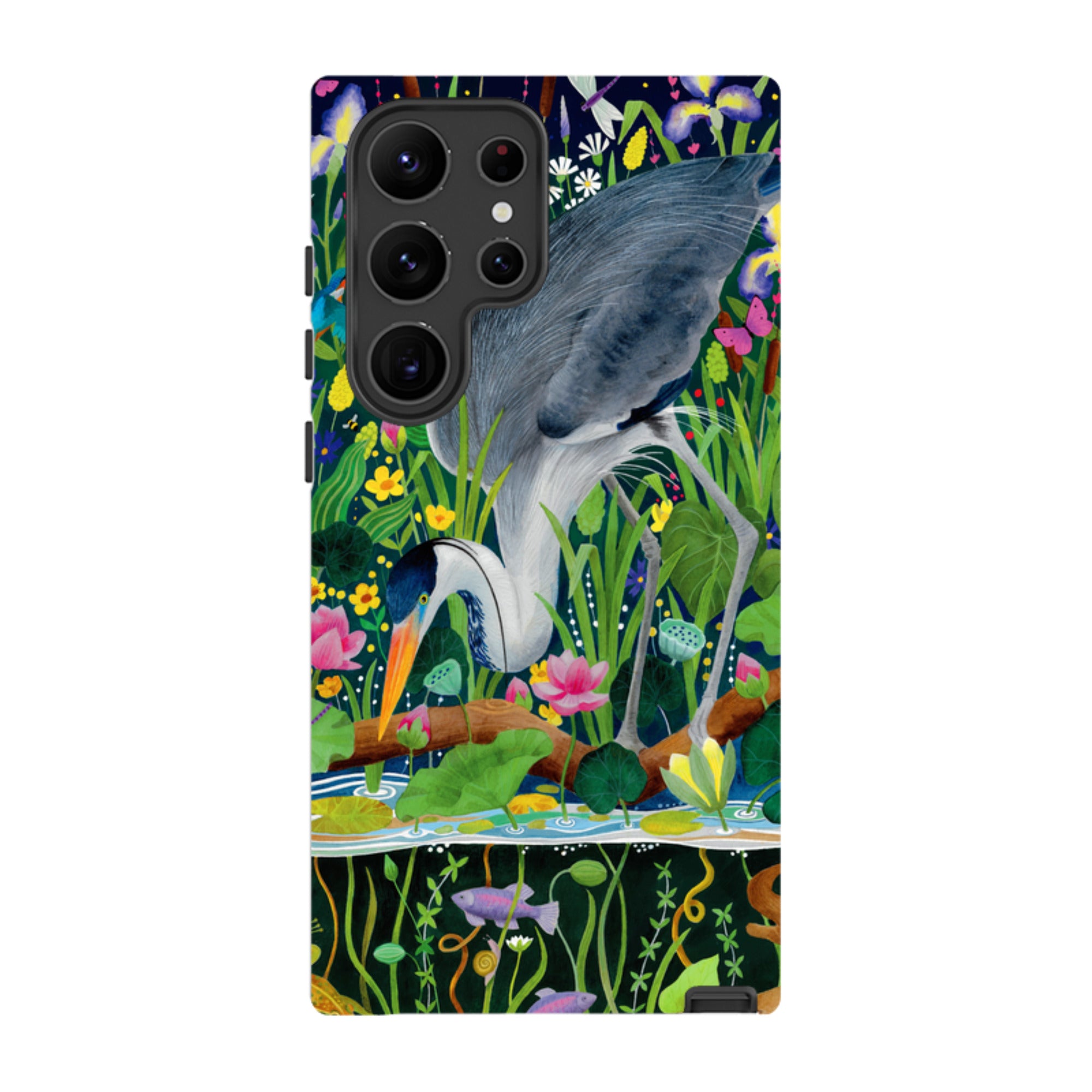 Samsung Tough Case - Heron Fishing By Bex Parkin