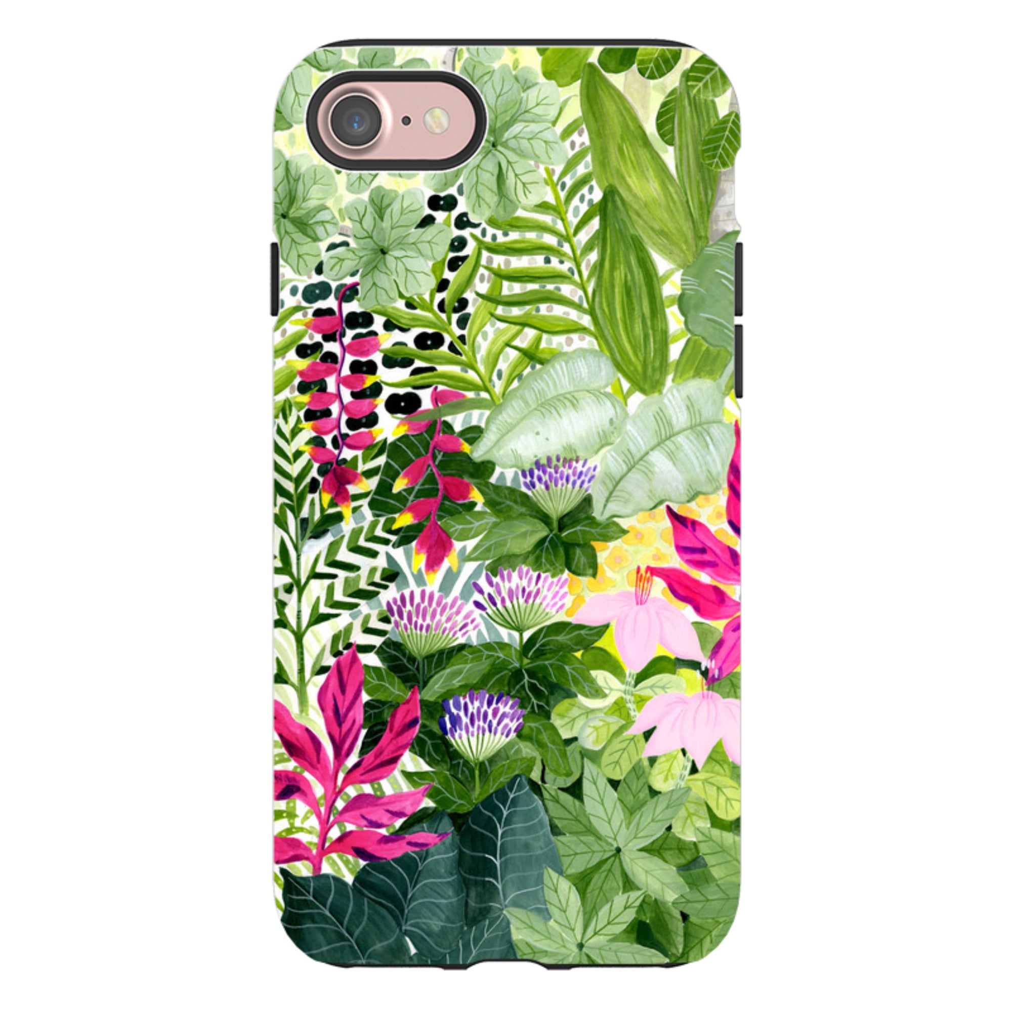 iPhone Tough Case - Pink Botanical By Bex Parkin