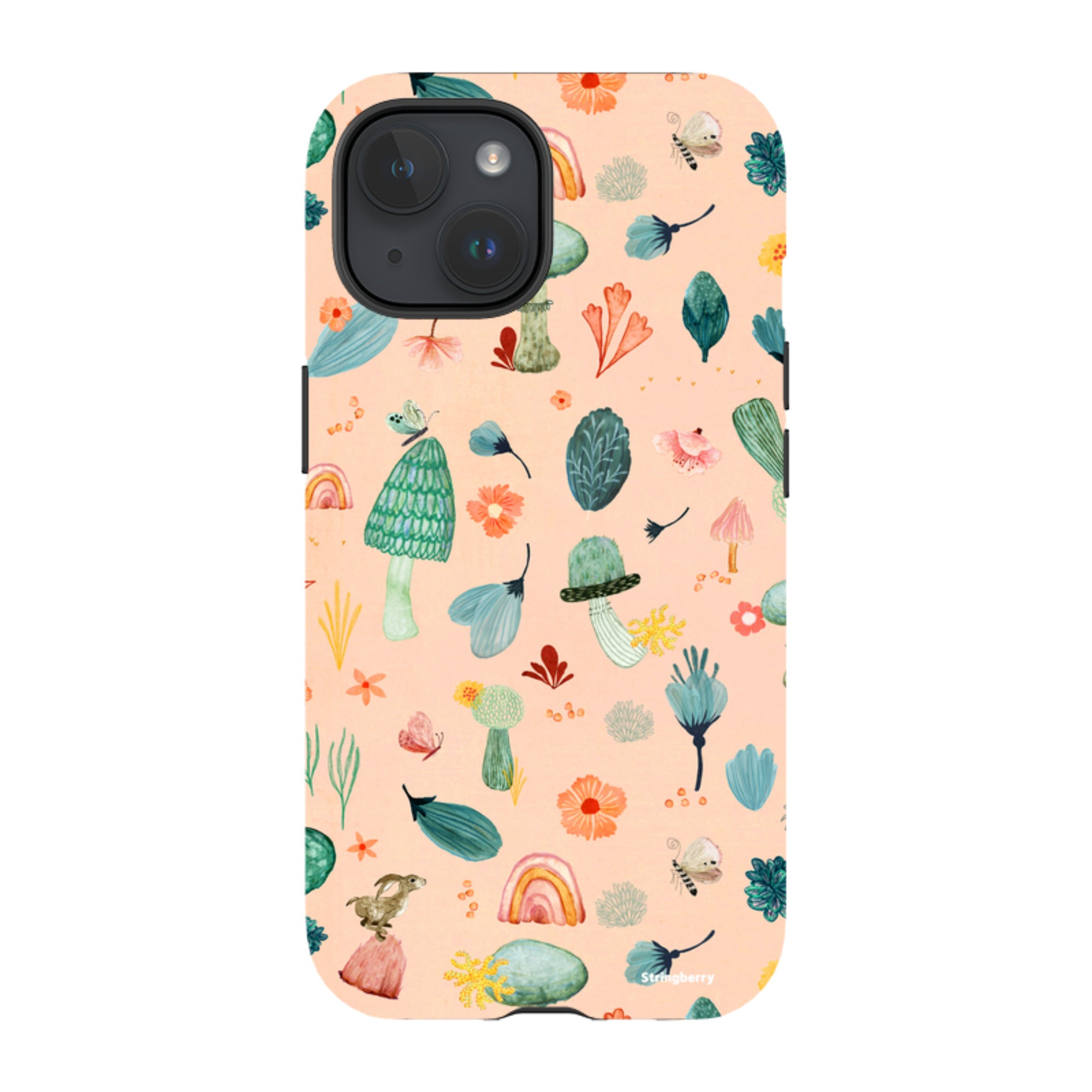 iPhone MagSafe Tough Case - Mushroom World Pink By Katherine Quinn