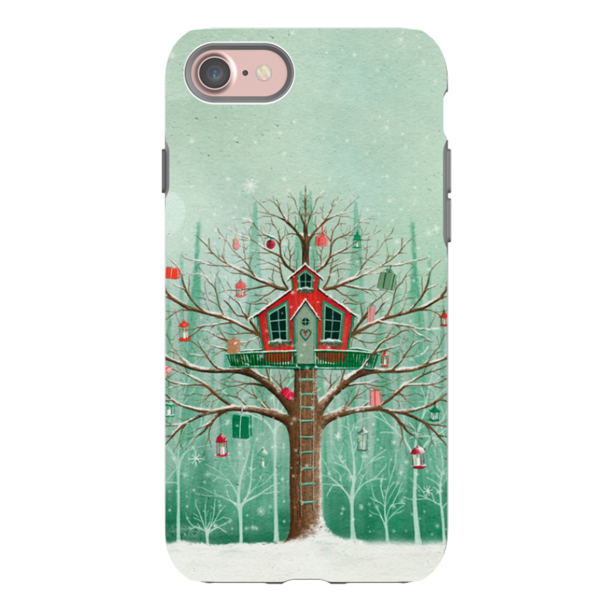iPhone Tough Case -Christmas Tree House By Maja Lindberg
