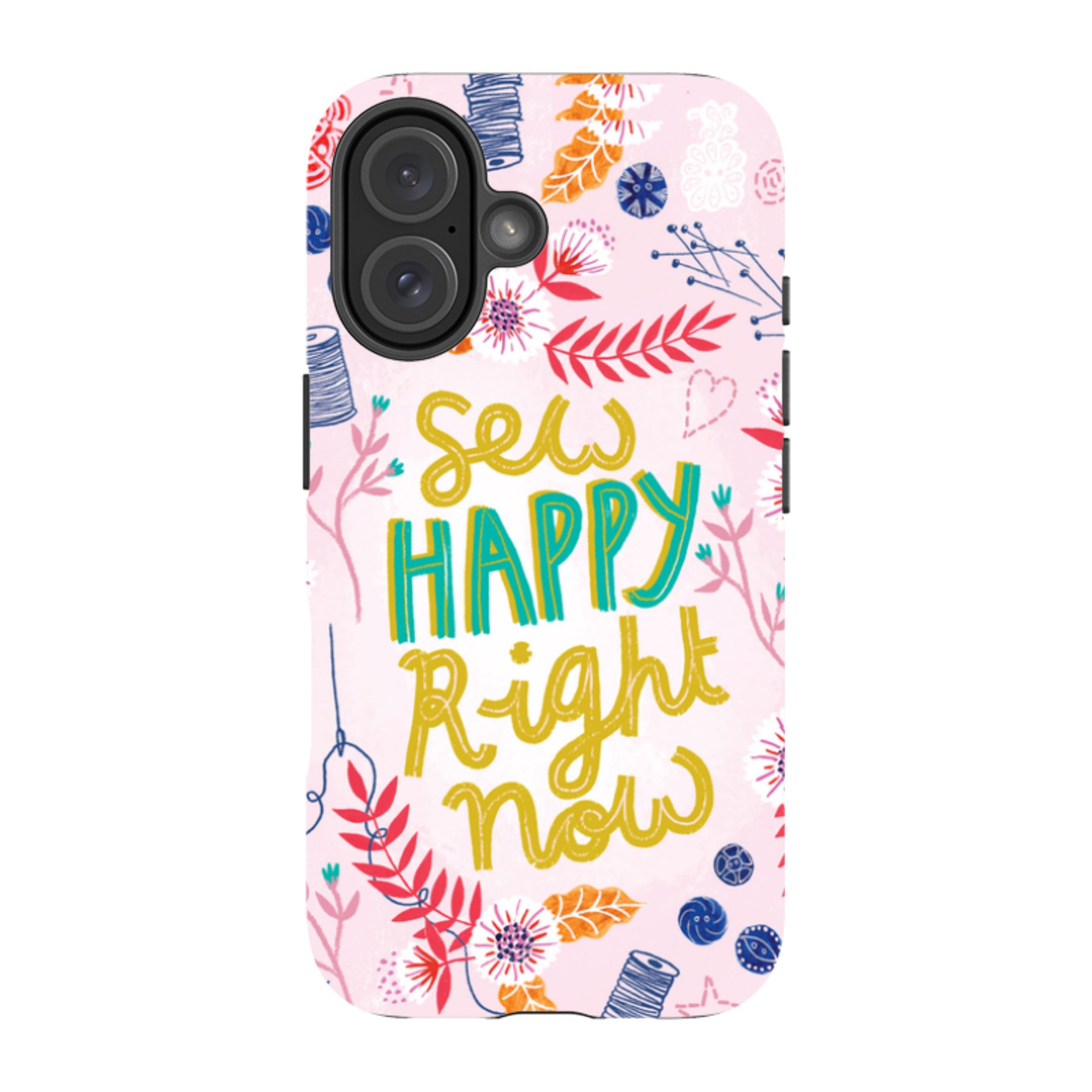 iPhone Tough Case - Sew Happy By Lee Foster Wilson